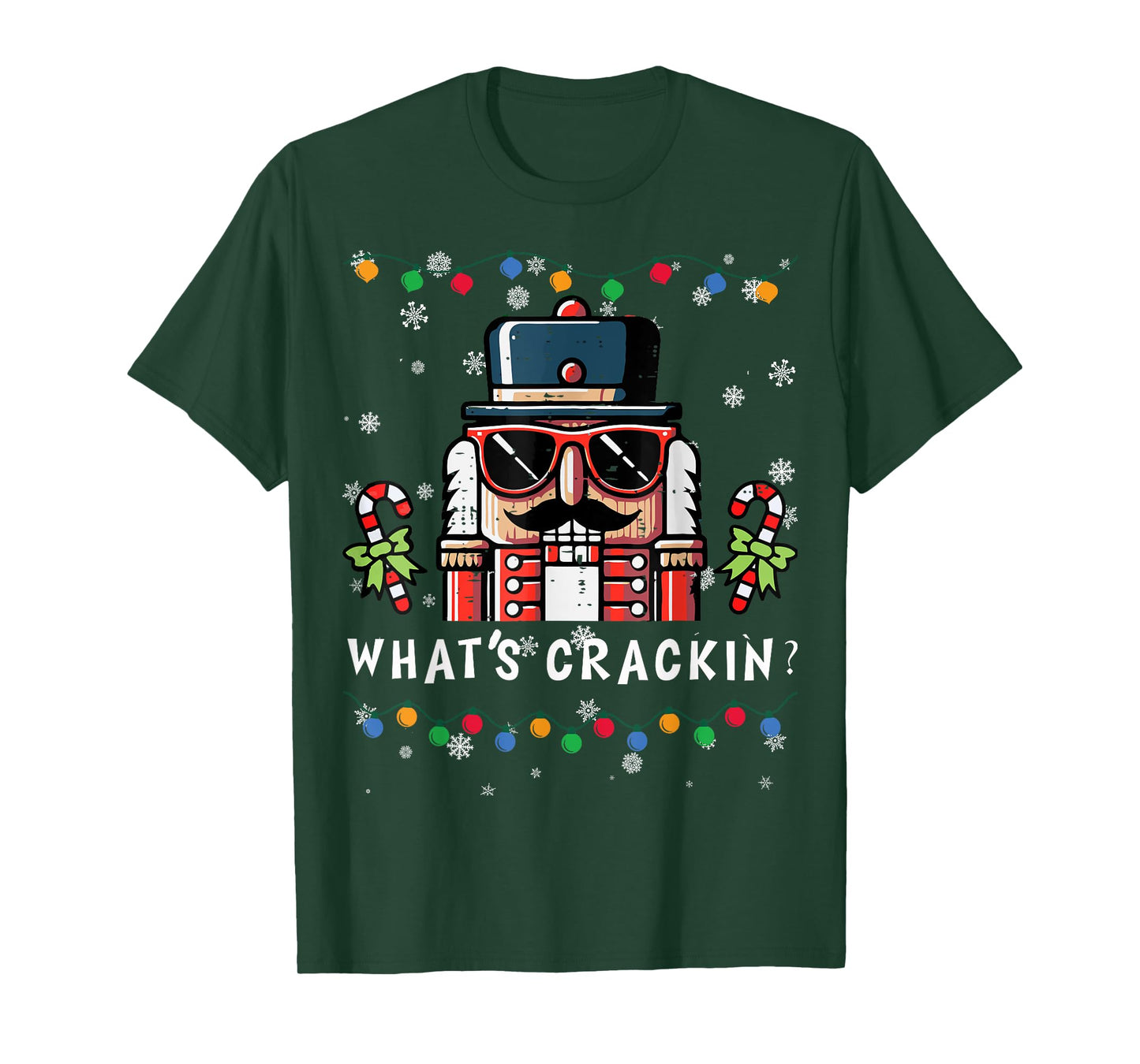 Christmas Nutcracker Whats Crackin Funny Xmas Men Women Kids T-Shirt