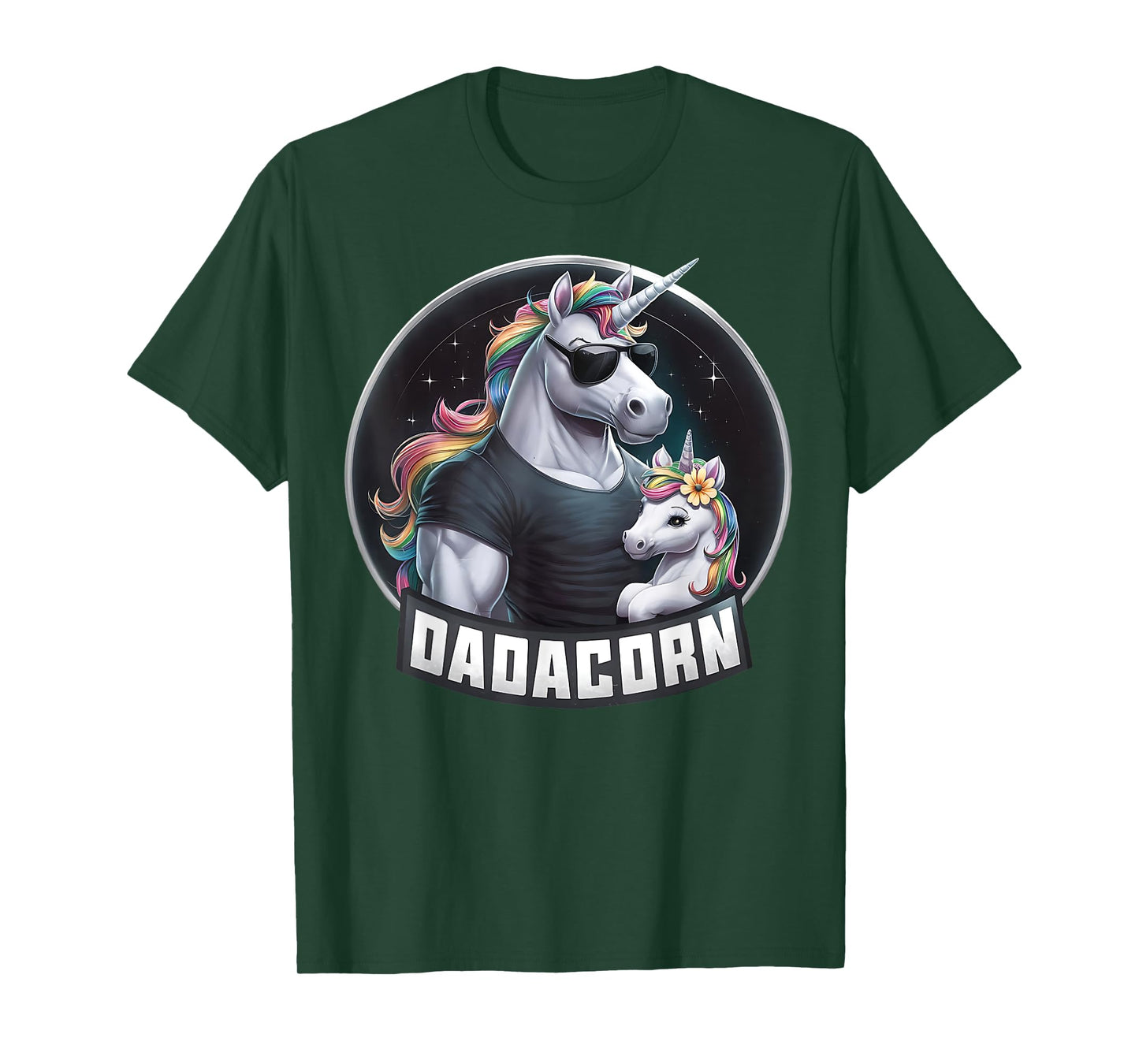 Father's Day Dadacorn Baby Unicorn Dad, Daddy Funny Dadacorn T-Shirt