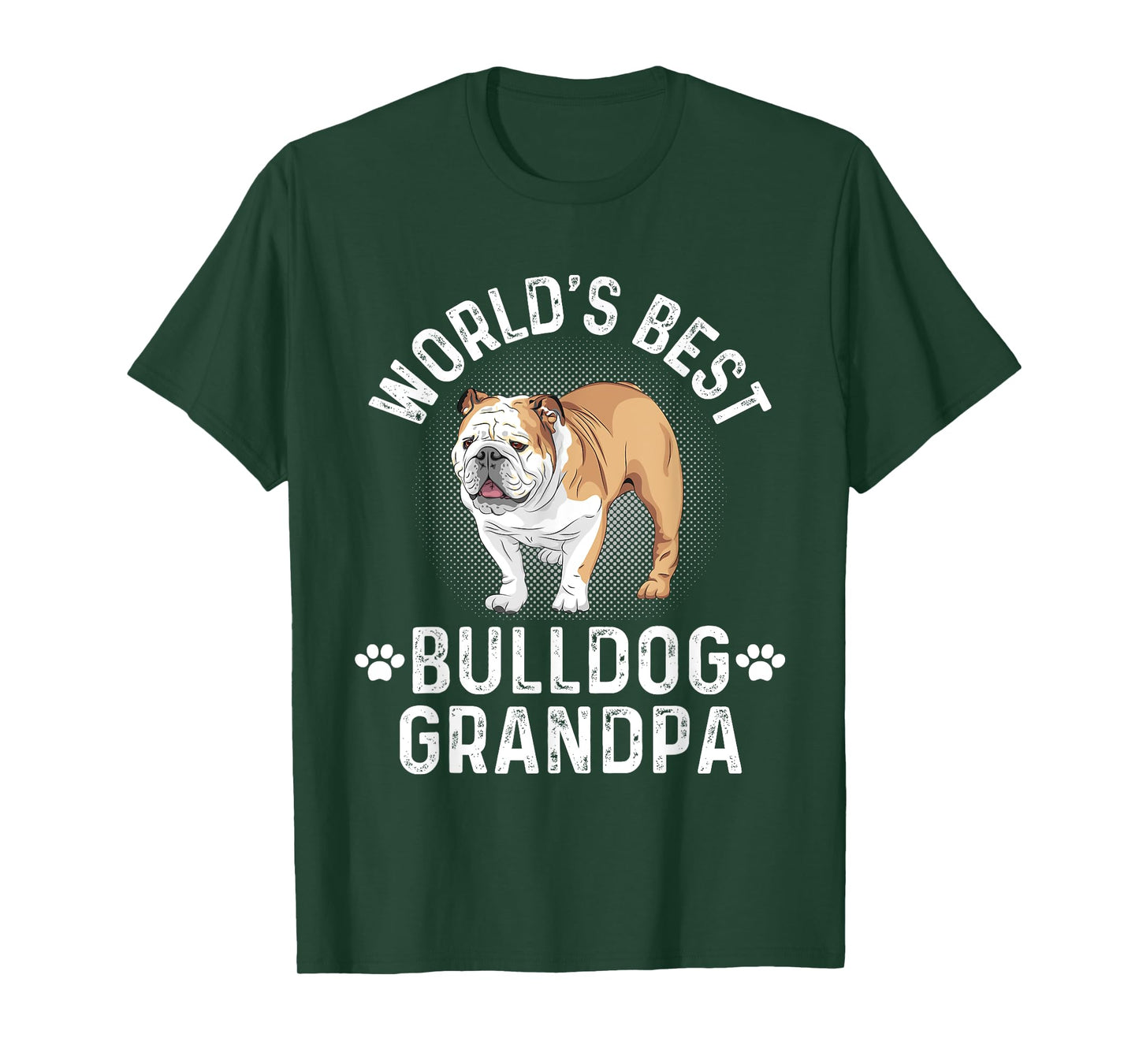 Worlds Best Bulldog Grandpa - Dog Grandfather T-Shirt for Men Women Girls Kids