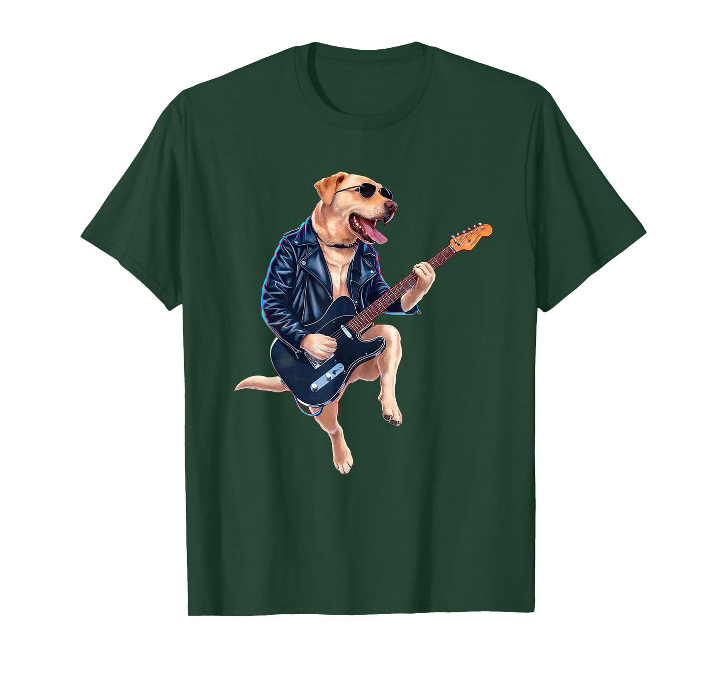 Labrador Retriever Rock Star Guitarist Electric Guitar T-Shirt