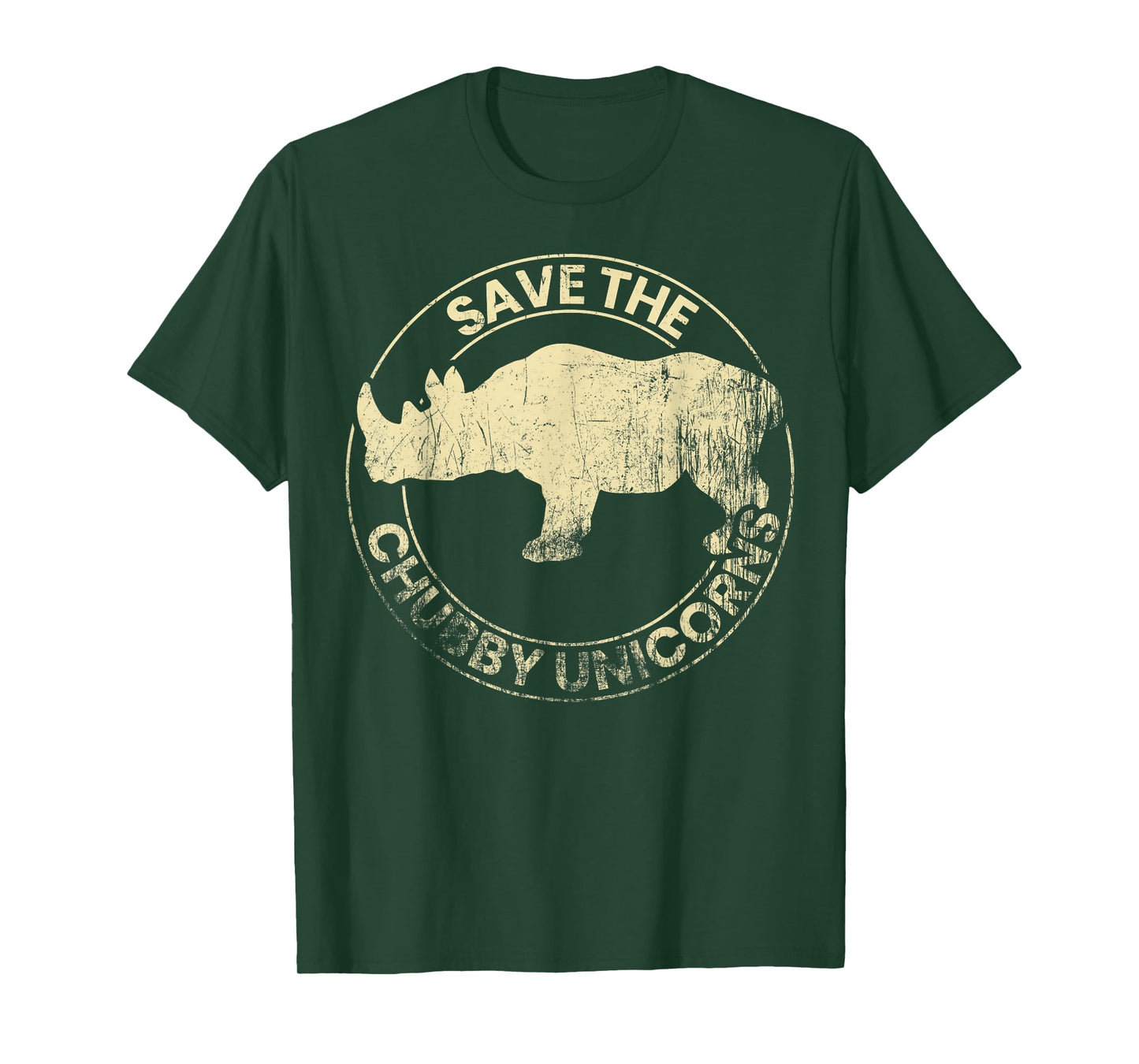 Save the Chubby Unicorns Funny Rhinoceros Animal Rights T-Shirt