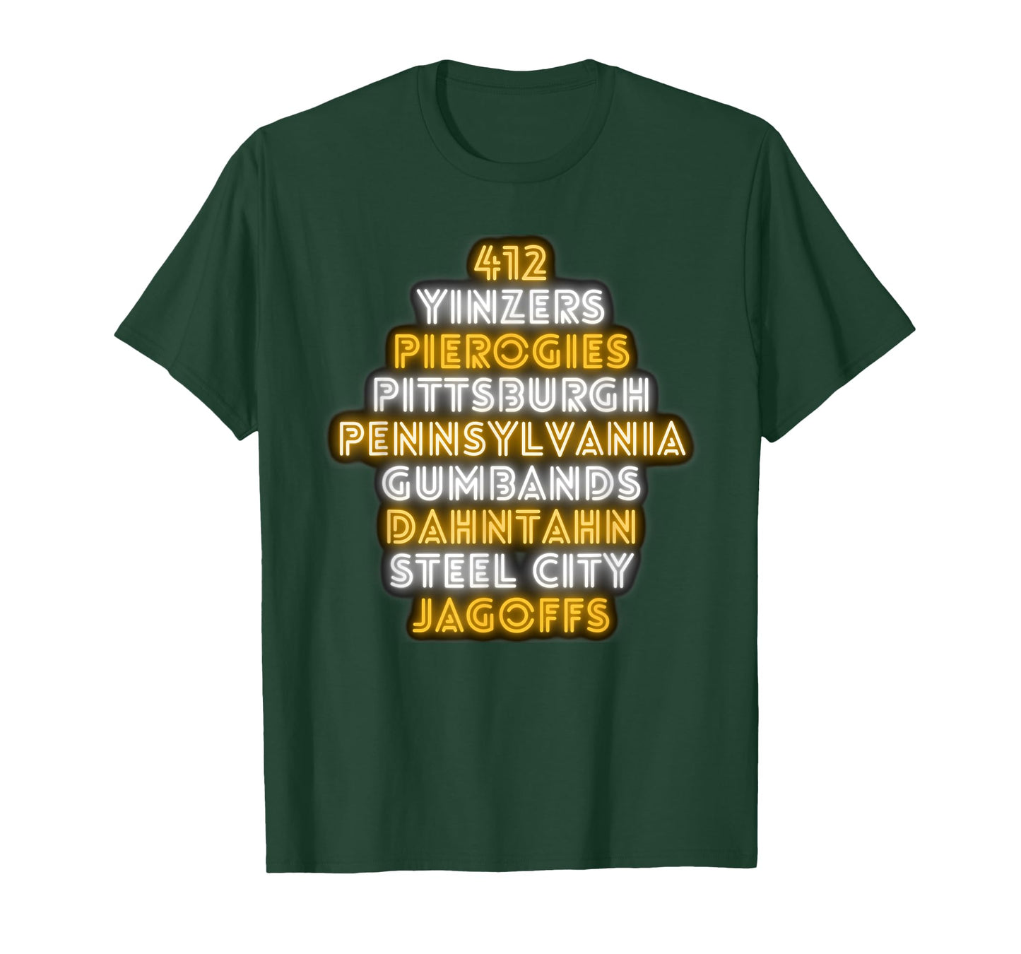 Pittsburgh 412 Jagoffs Yinzers Funny Retro T-Shirt