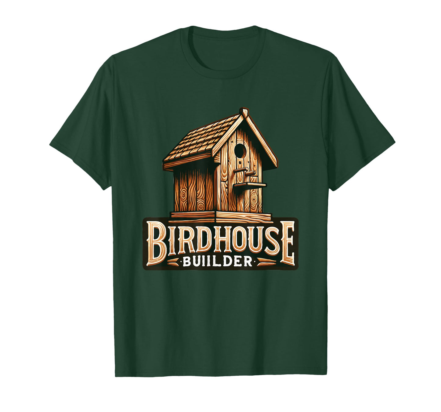 Bird Watching Wooden Birds Lover Vintage Birdhouse Builder T-Shirt