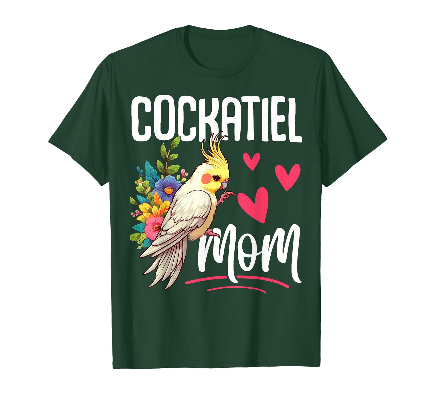 Cockatiel Mom Funny Bird Lover Women Parrot Mom Mother's Day T-Shirt