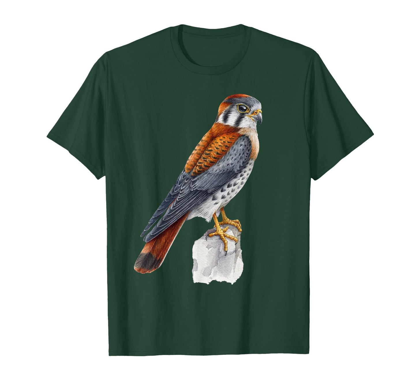 Floral Folk - Common Kestrel - Bird of Prey - Bird Watching T-Shirt