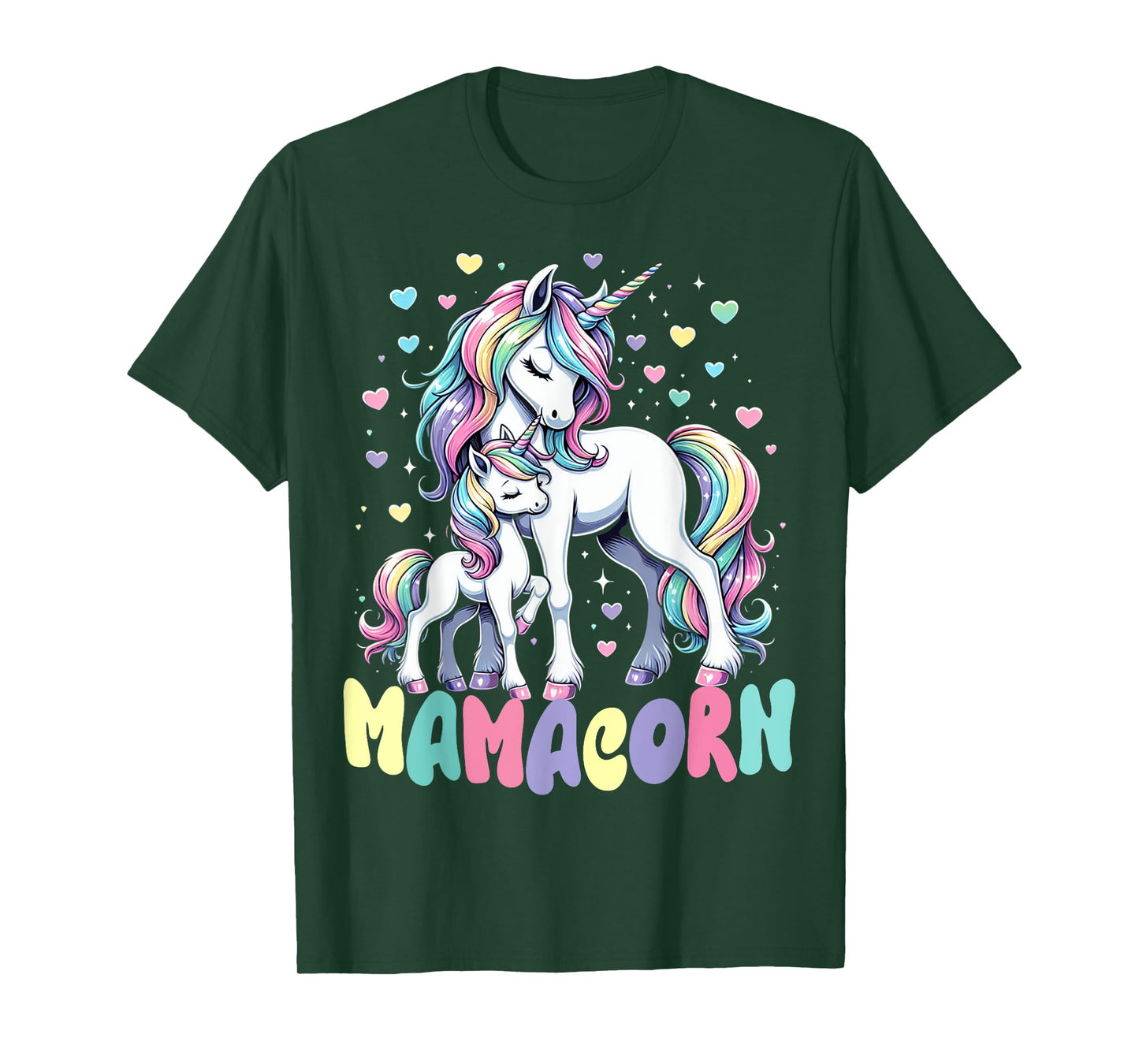 Funny Mamacorn Costume Mothers Day Unicorn Mom Women Mother T-Shirt