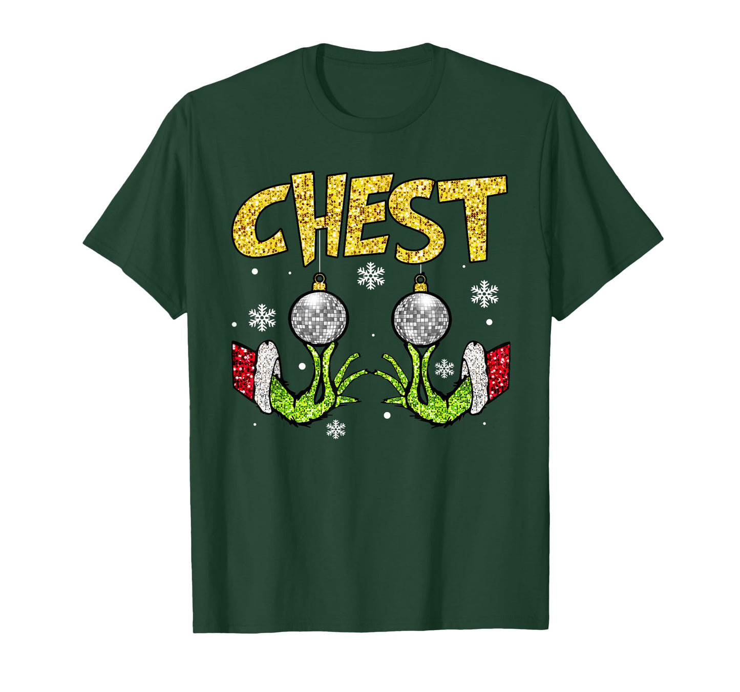 Chest Nuts Matching Chestnuts Funny Christmas Couples Women T-Shirt