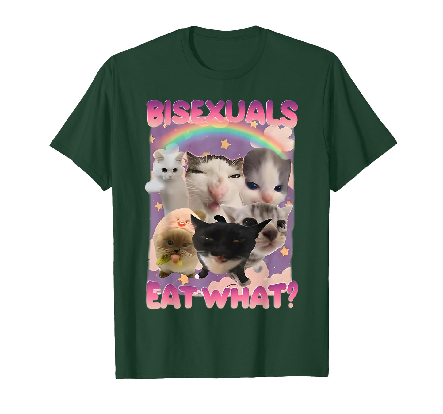 Bisexuals Eat What Funny Cat Unicorn Meme LGBT Humor T-Shirt