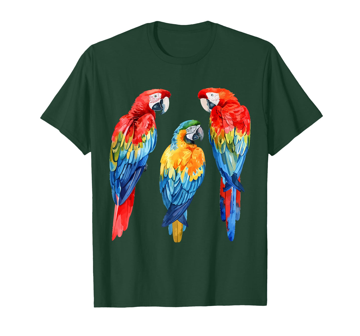 Colorful Parrot Watercolor T-Shirt