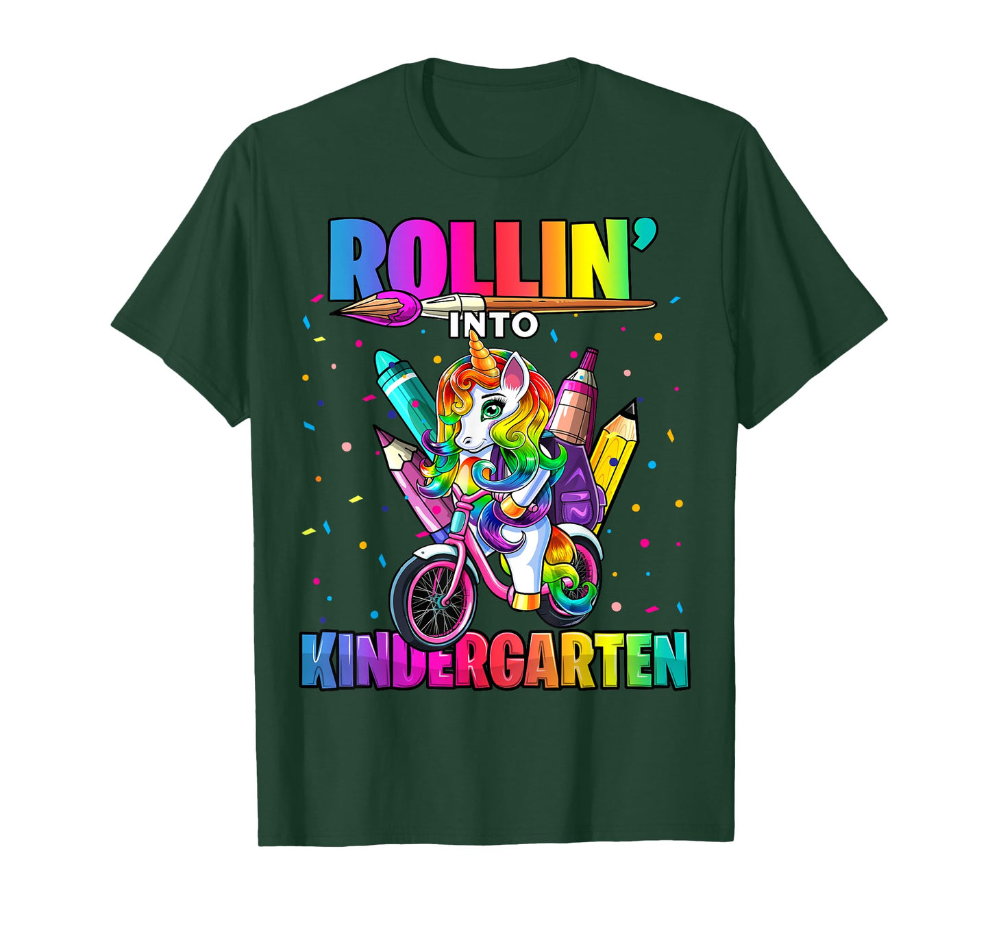 Kindergarten Unicorn Back to School First Day of School Girl T-Shirt