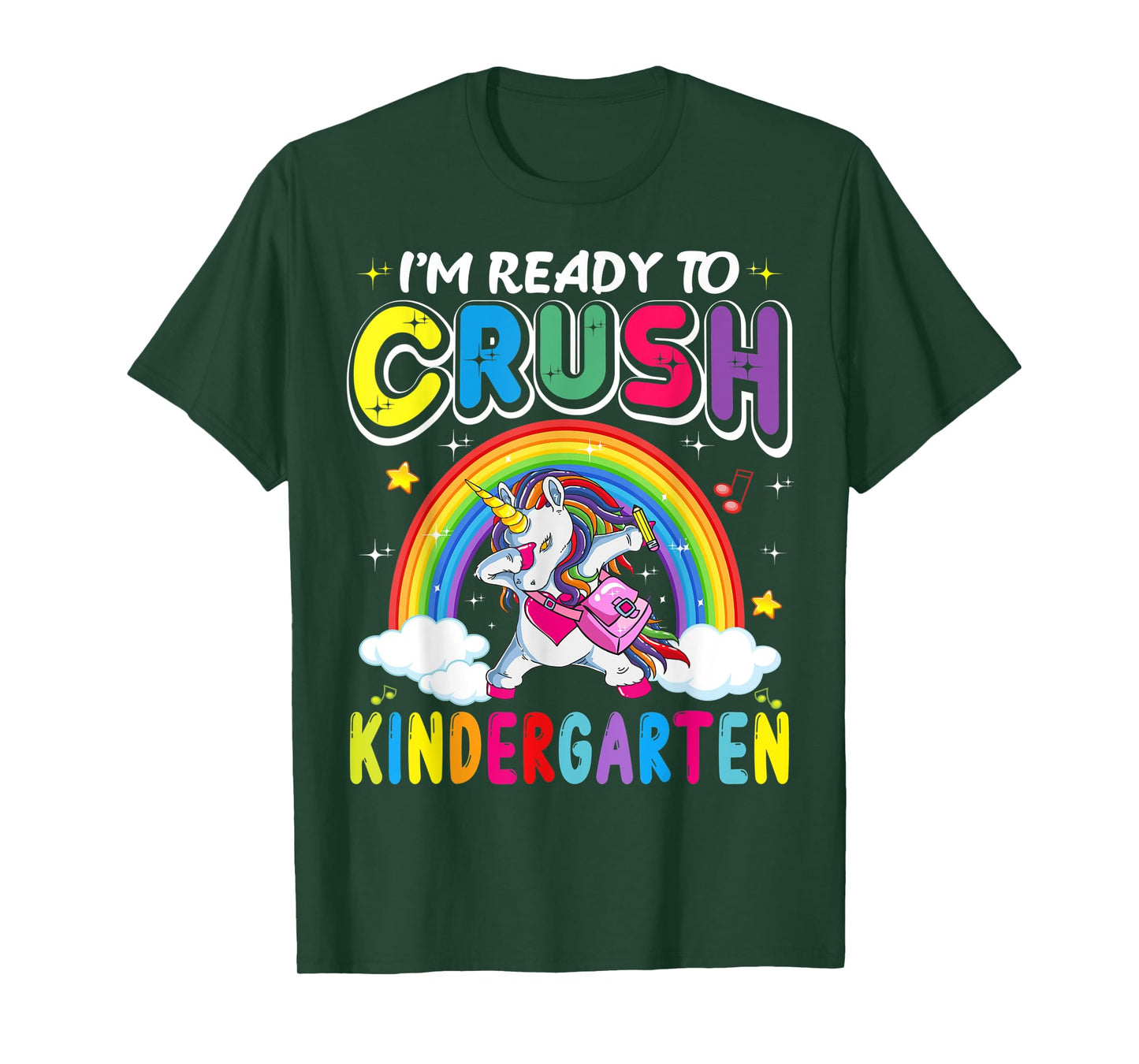 I'm Ready To Crush Kindergarten Unicorn Girls Back To School T-Shirt