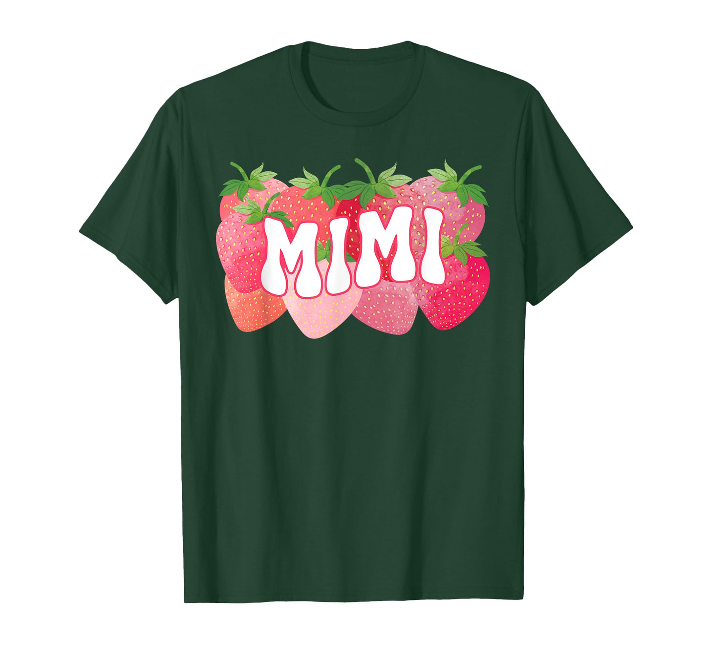 Cute Mimi Strawberry Lover Mom Mommy Happy Mothers Day Women T-Shirt