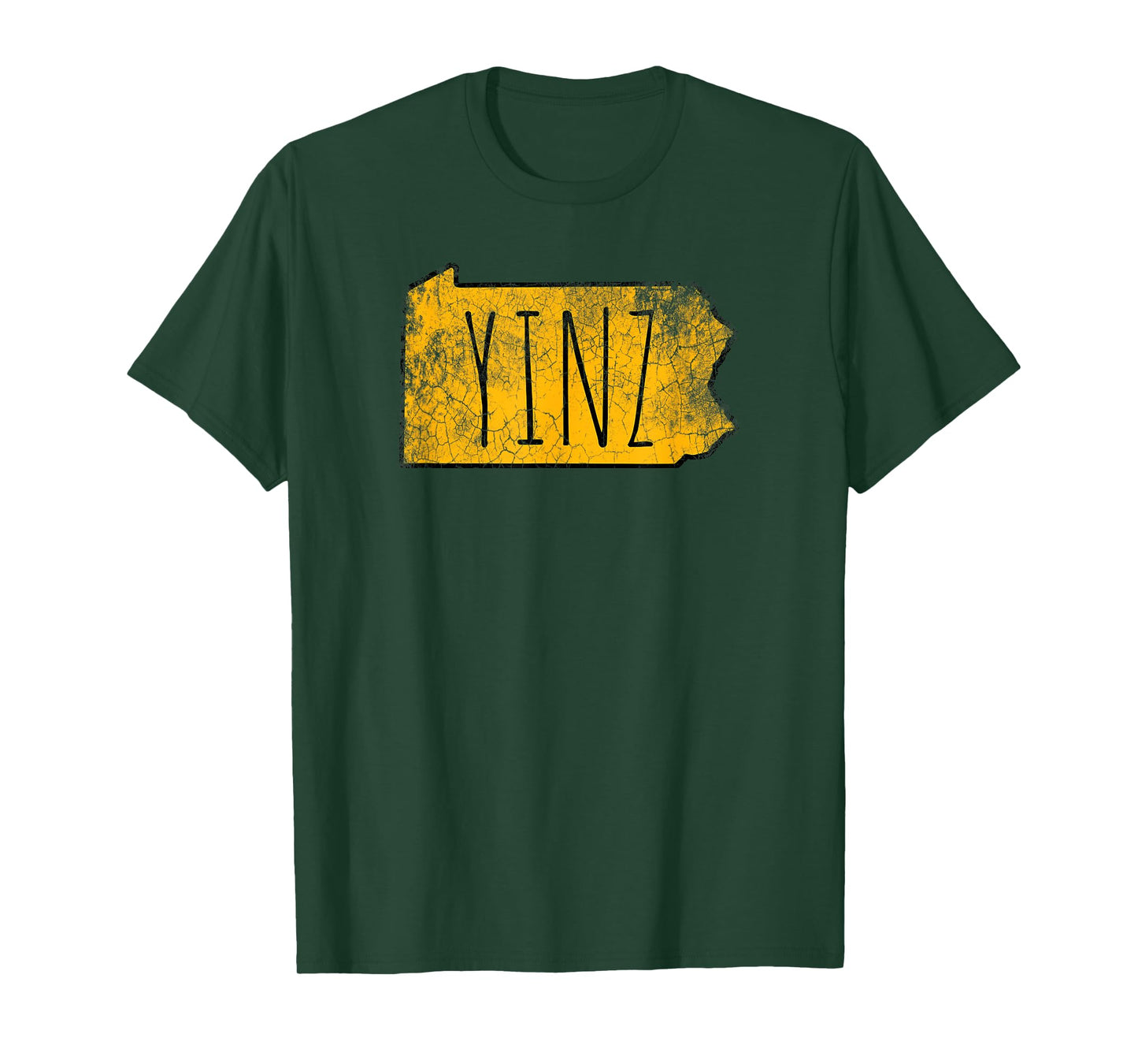 Yinz Pittsburgh Pennsylvania Map Funny Vintage T-Shirt
