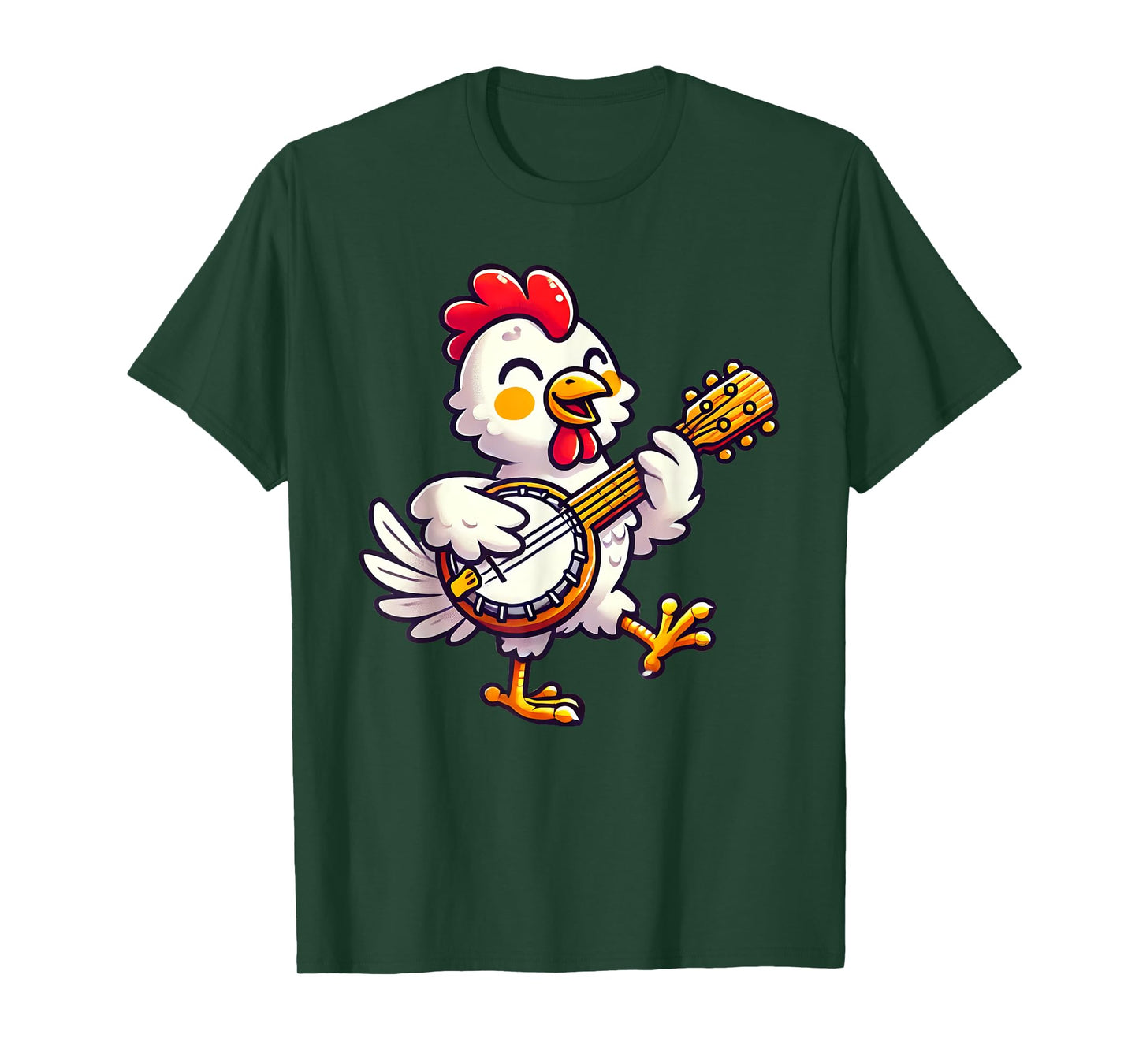 Cute Chicken Playing Banjo T-Shirt