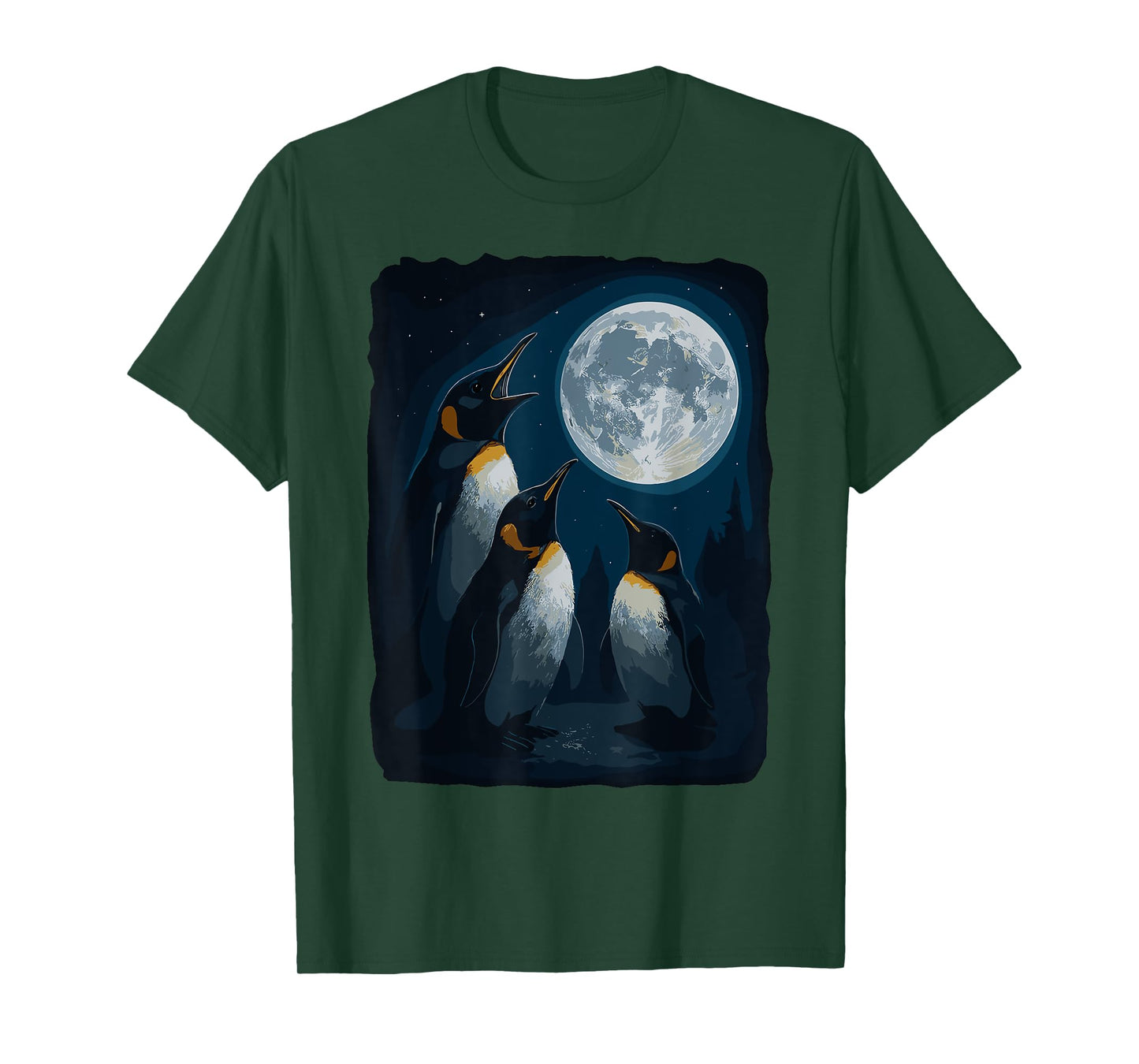 Penguin Howling At The Moon Wildlife Penguins Lovers T-Shirt