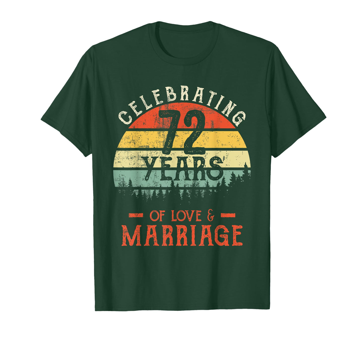 celebrating 72 years of love wedding Anniversary Squad party T-Shirt