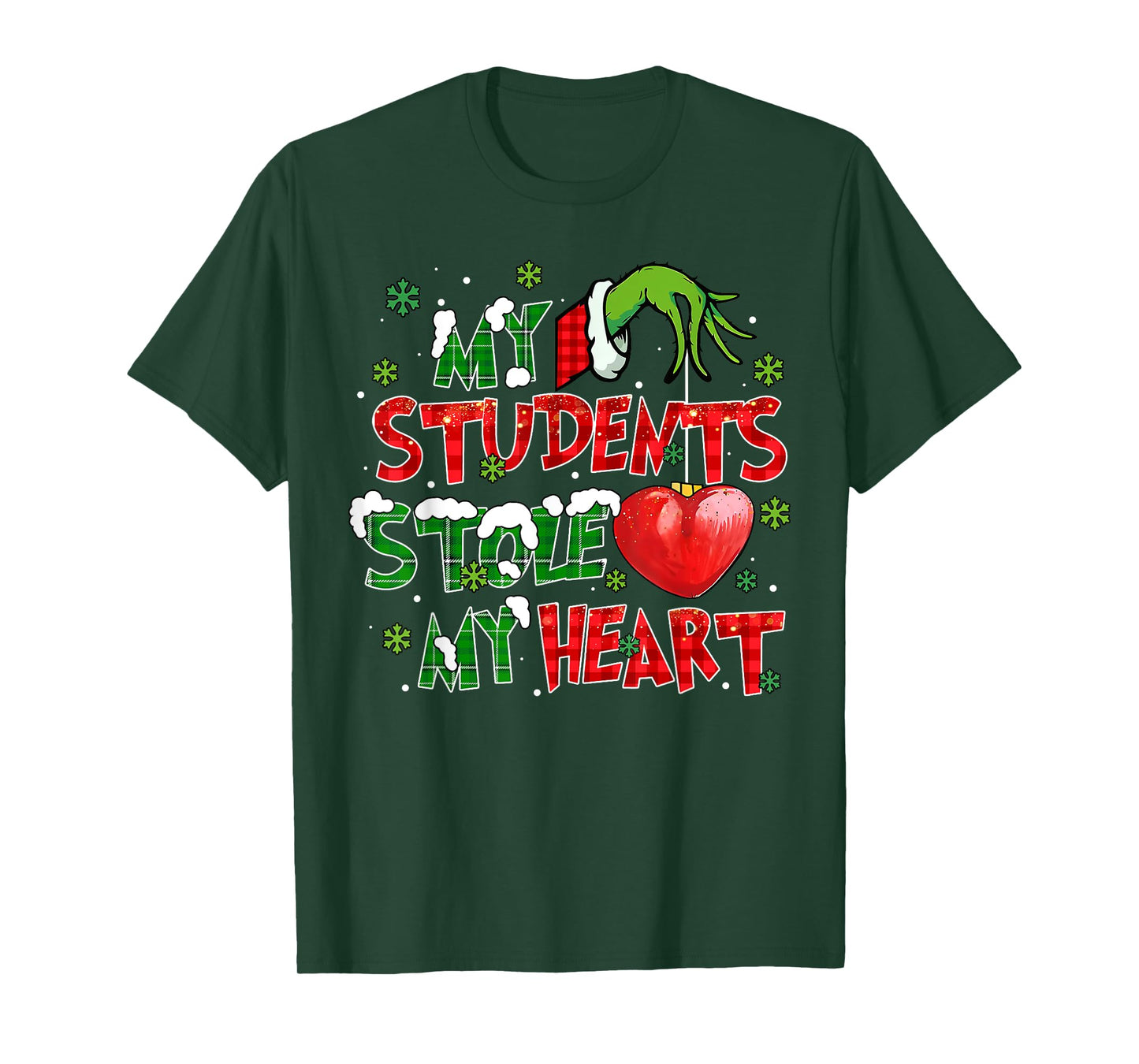 My Students Stole My Heart Xmas Christmas Holiday Teacher T-Shirt