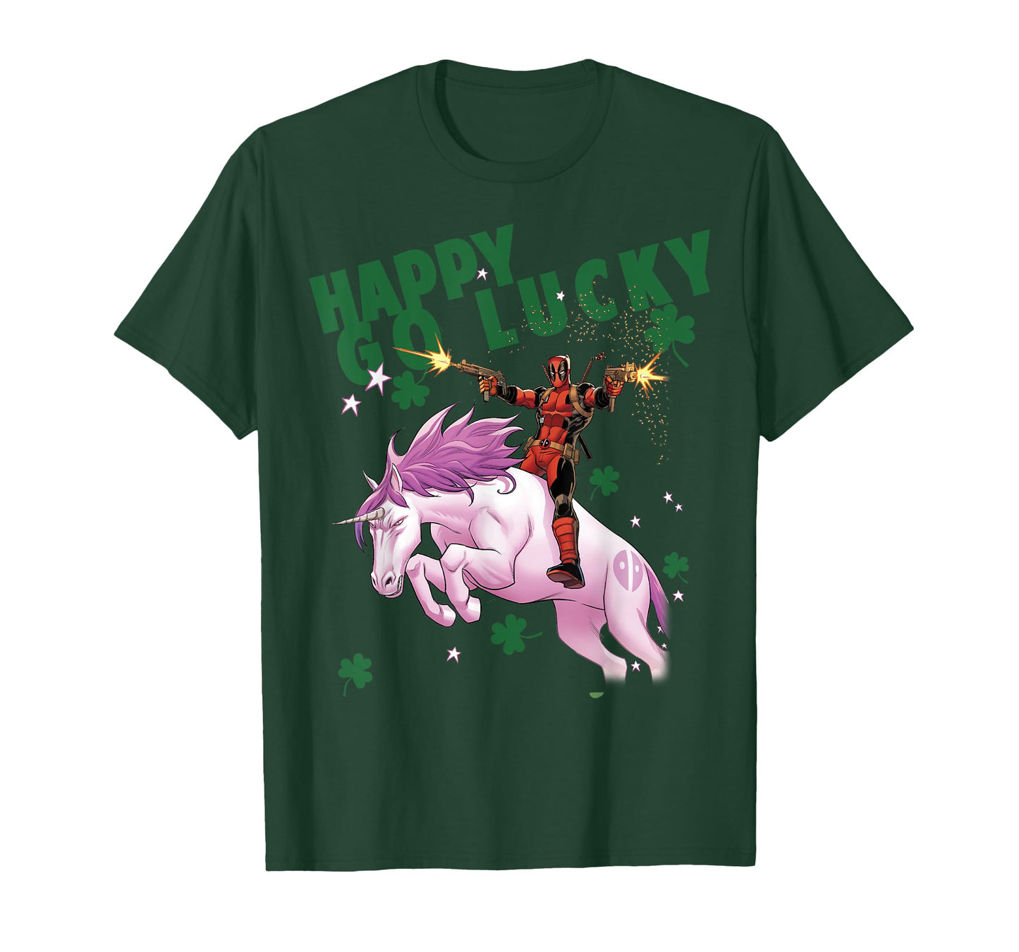 Marvel Deadpool Happy Go Lucky Magical Unicorn T-Shirt