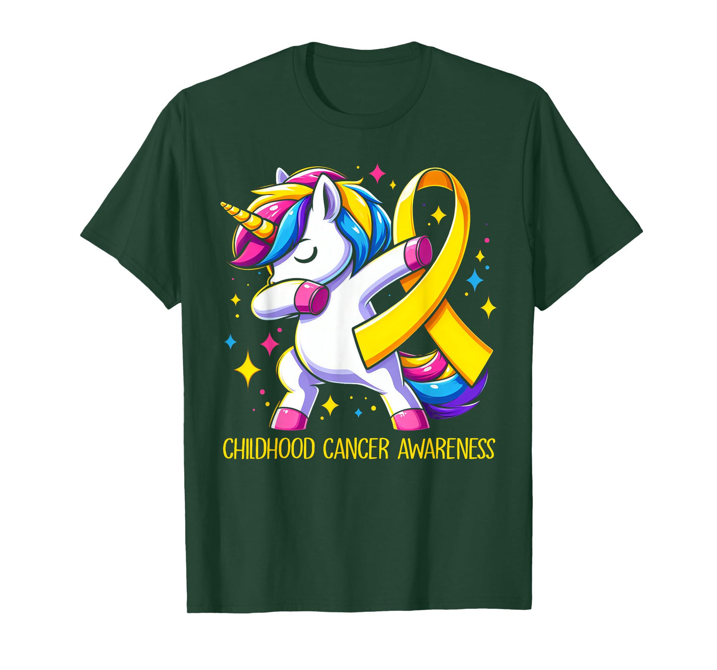 Childhood Cancer Awareness Unicorn Kids Girls T-Shirt