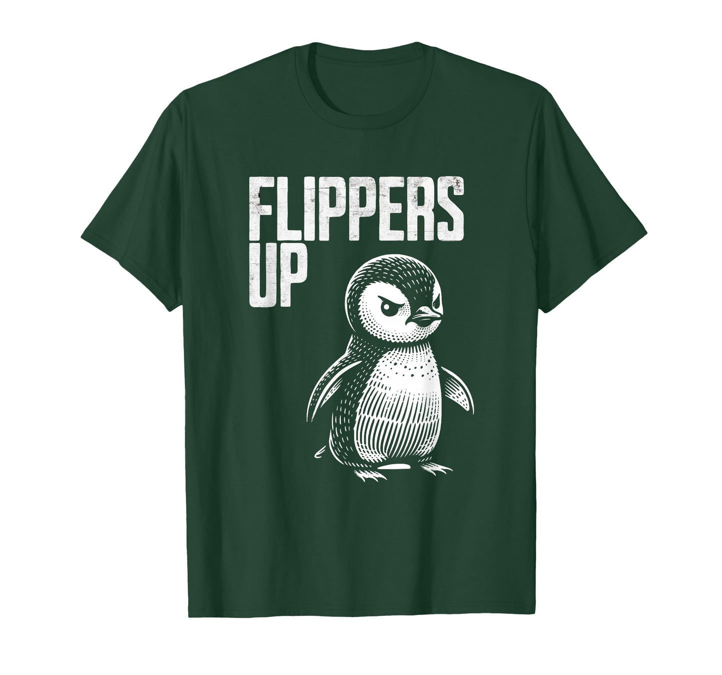Flippers Up Penguin Resistance Subtle Political Protest T-Shirt
