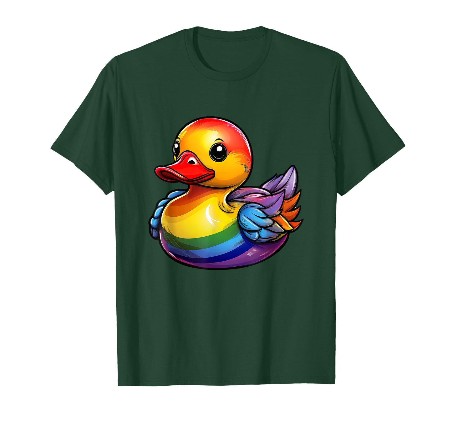 LGBTQ Pride Duck, Rainbow Rubber Ducky T-Shirt