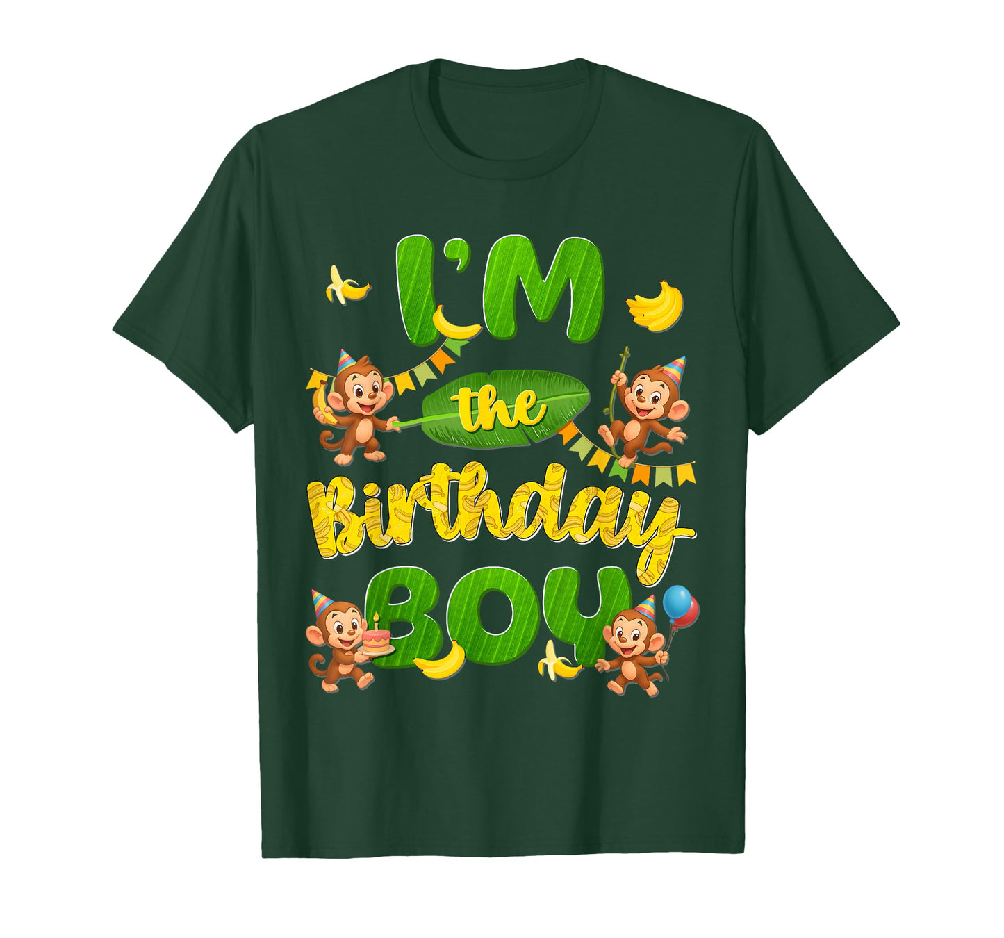 Im The Birthday Boy Monkey Group Family Matching Party T-Shirt