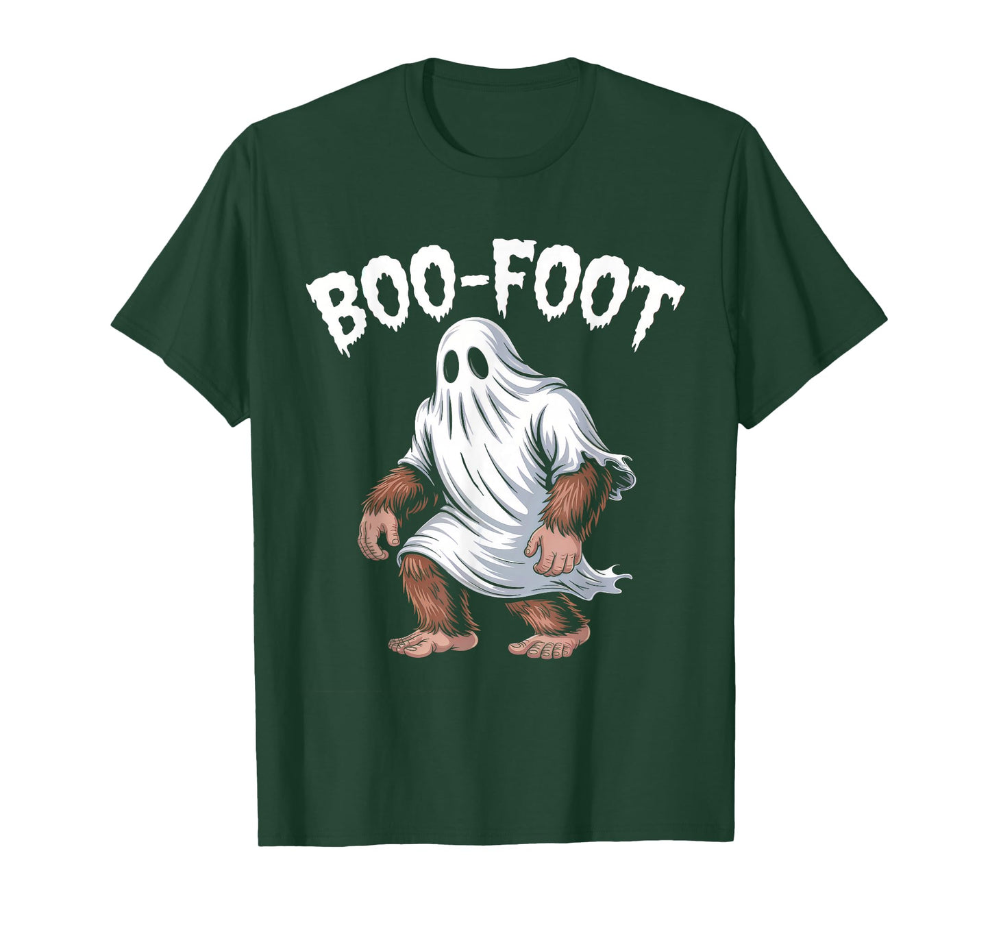 Boo Foot Funny Bigfoot Ghost Halloween Pun T-Shirt