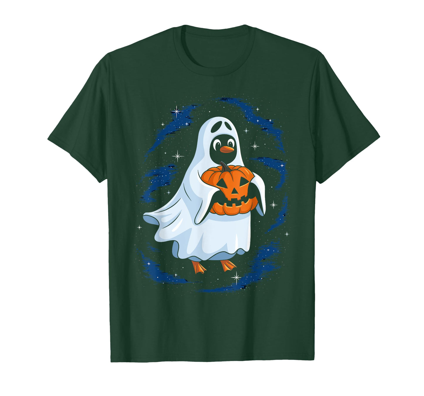 Funny Ghost Penguin Lovers Spooky Halloween Costume T-Shirt