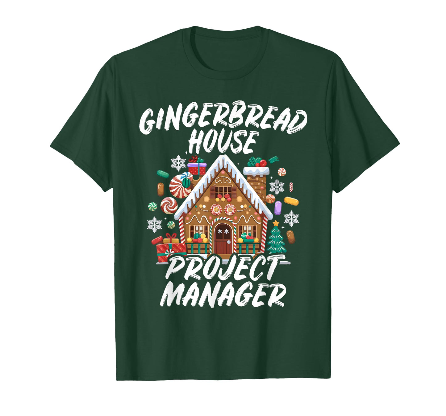 Fun Gingerbread House Christmas: Mens & Womens Graphic T-Shirt