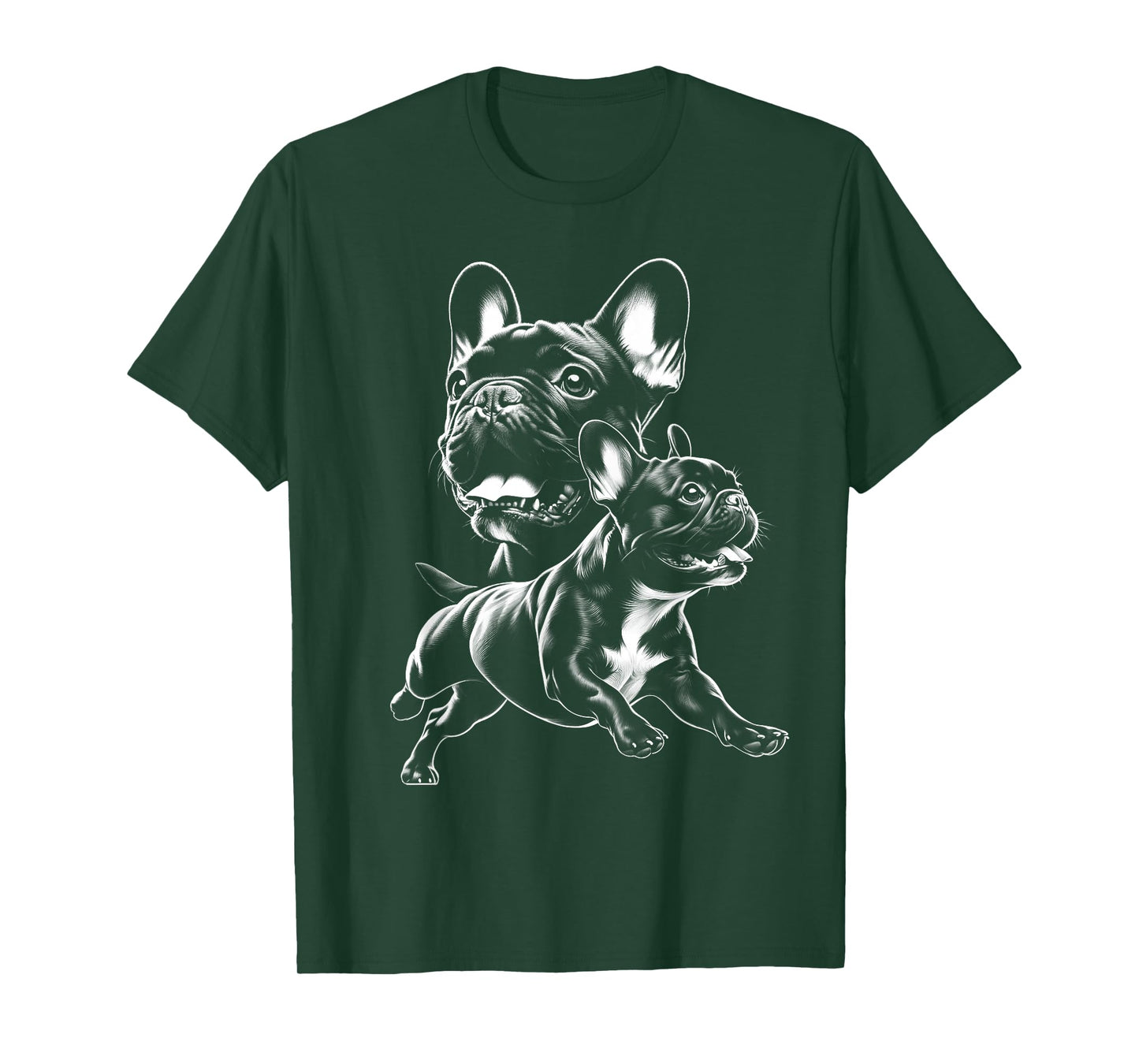Cute French Bulldog in Cool Drawing Style T-Shirt