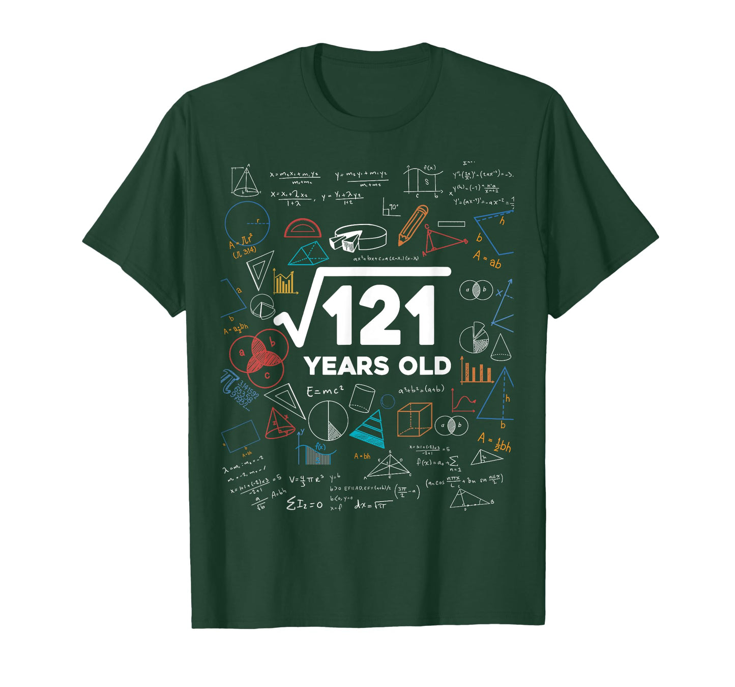 Square Root Of 121 11th Birthday Math Lover 11 Year Old Bday T-Shirt