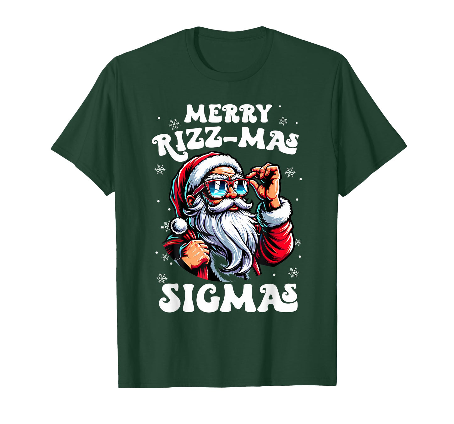 Merry Rizz Mas Sigmas Funny Gen Alpha X-Mas Santa Christmas T-Shirt