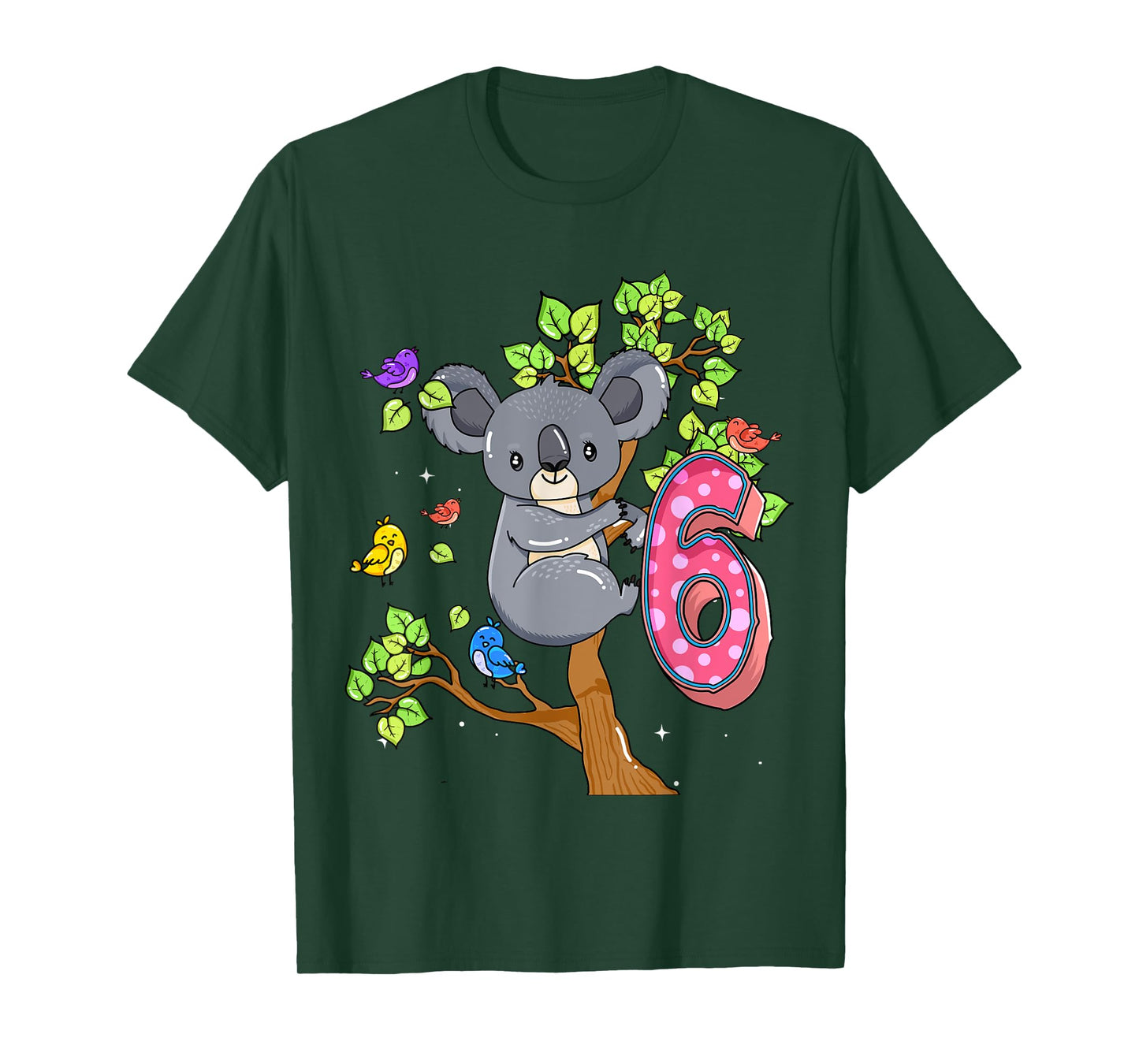 Koala Bear 6th Birthday Girl 6 Year Old Birthday Koalas Bday T-Shirt