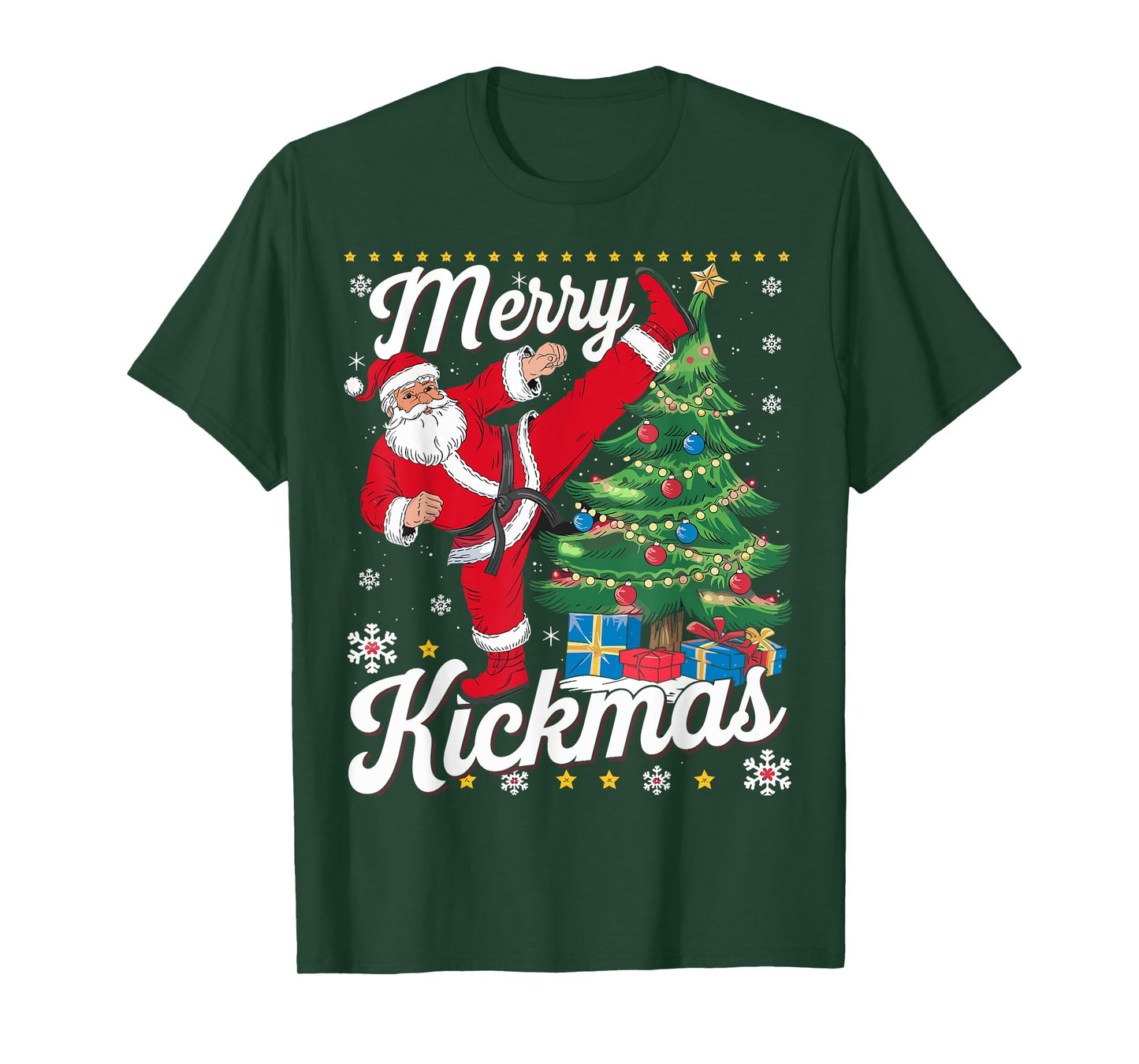 Merry Kickmas Xmas Santa Taekwondo Christmas Judo T-Shirt