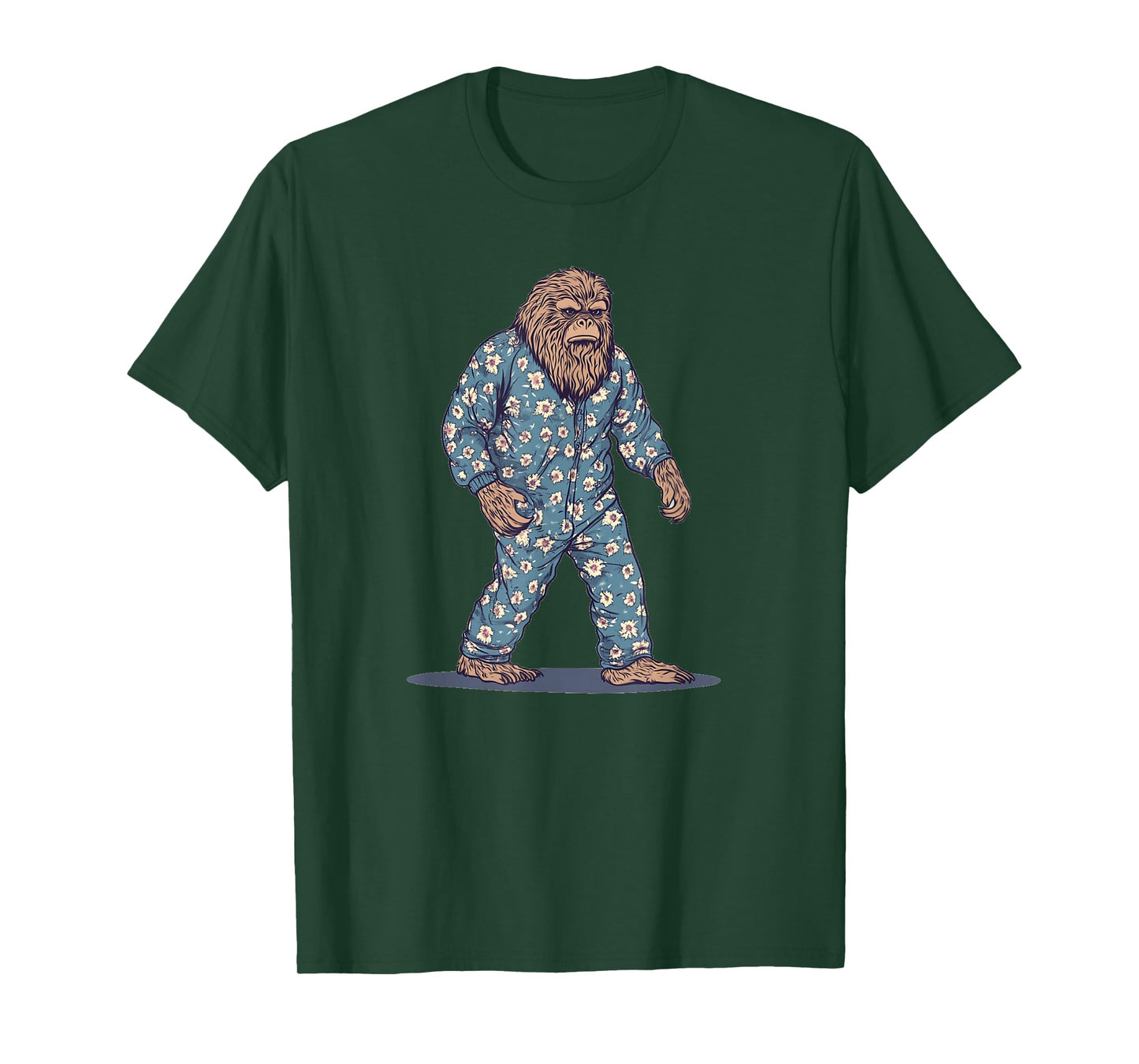 Funny Sleepy Bigfoot in Sleepwear Costume for Boys and Girls T-Shirt