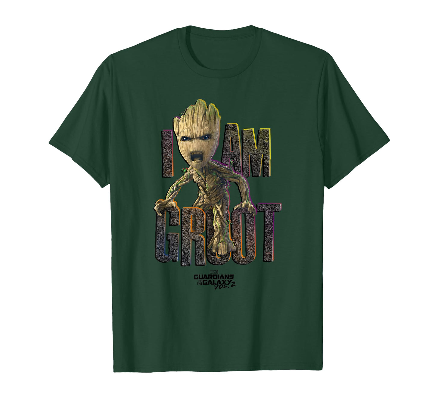 Marvel Guardians Vol.2 I AM GROOT Cute Angry T-Shirt C2 T-Shirt