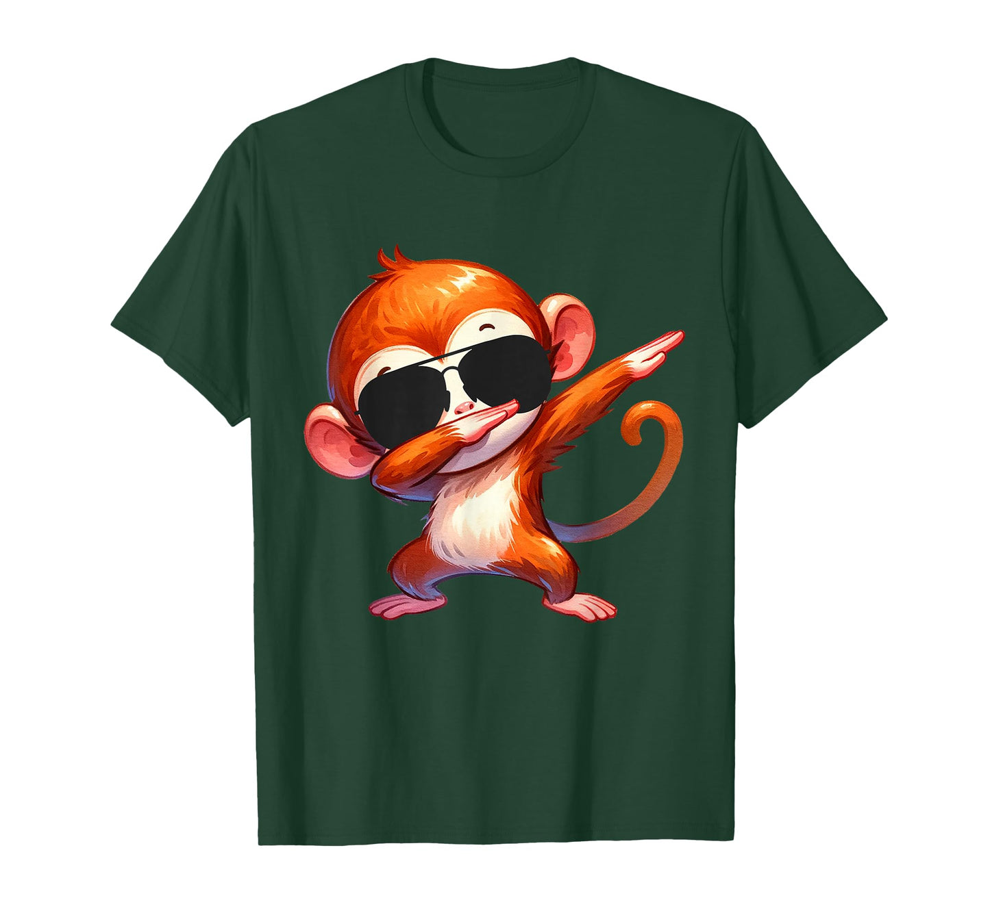Cool Dab Monkey With Sunglasses Cartoon Humor T-Shirt