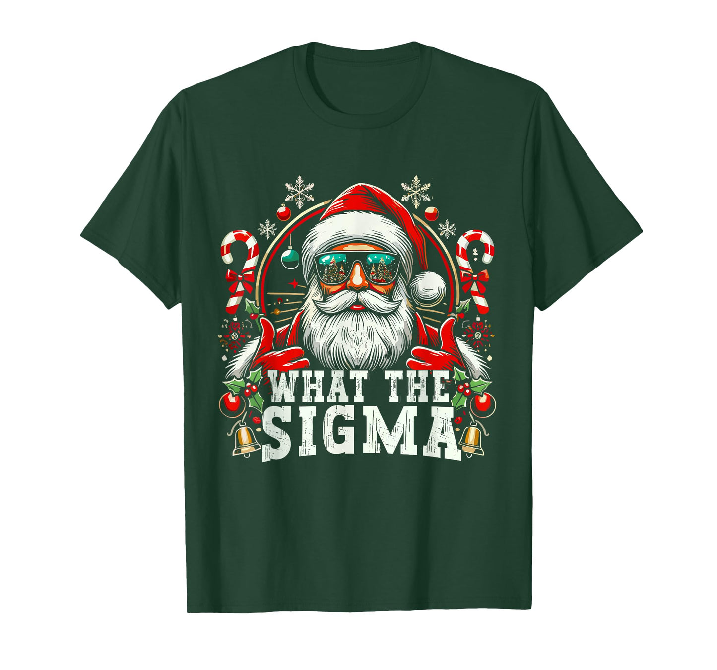 What The Sigma Santa Funny Christmas Meme Xmas Rizz T-Shirt