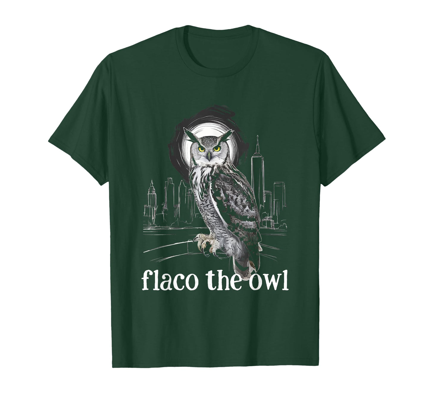 Flaco The Owl NYC New York Skyline Eurasian Eagle Owl T-Shirt