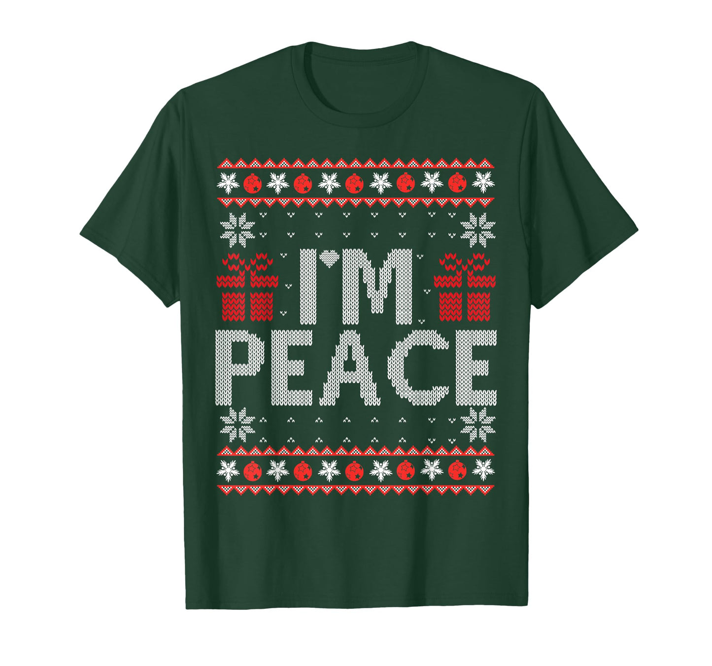 I Come In Peace I'm Peace Matching Ugly Christmas Sweater T-Shirt