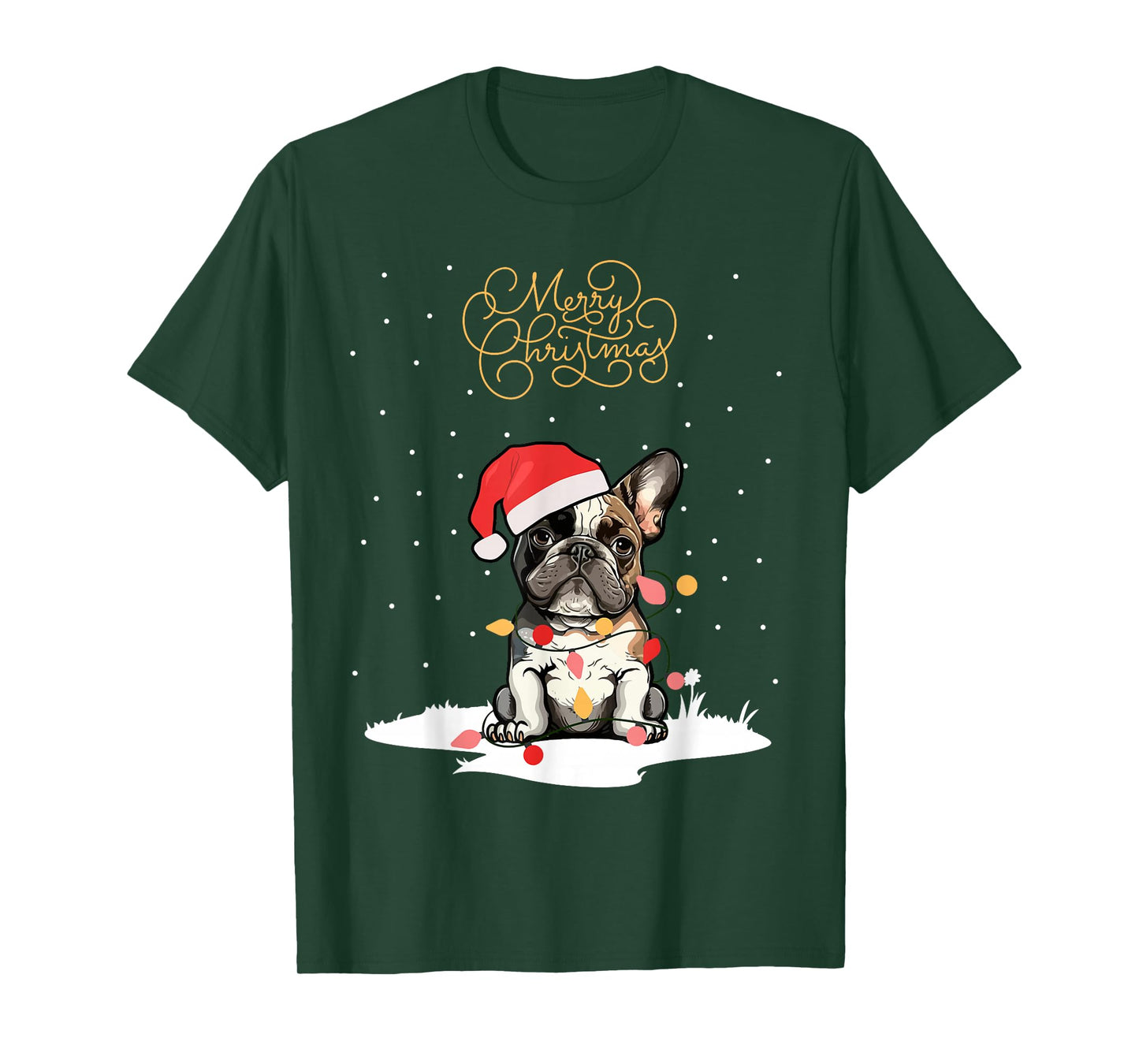 Santa Xmas Frenchie Merry Christmas French Bulldog Puppy T-Shirt