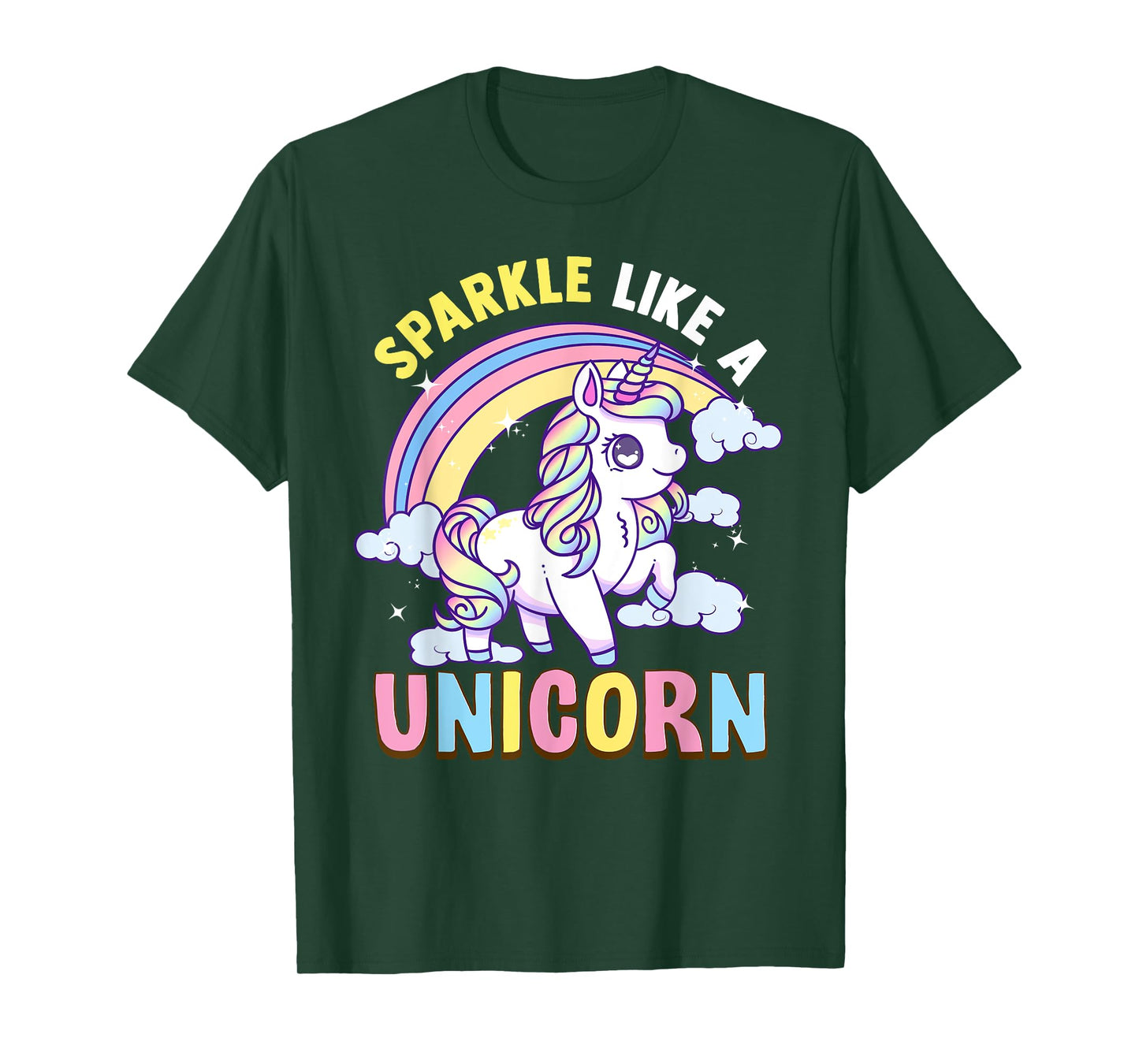 Unicorn Rainbow Kawaii Anime Pastel Sparkle Like A Unicorn T-Shirt