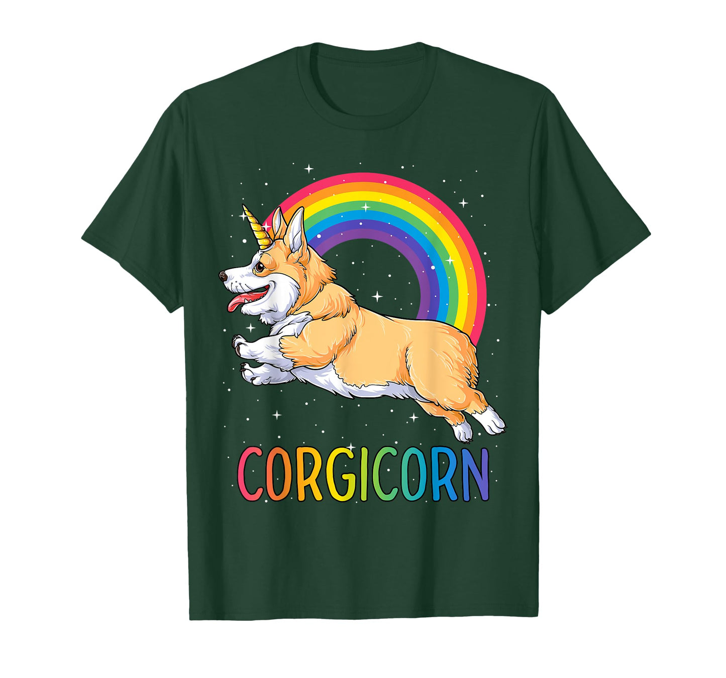 Corgicorn Corgi Unicorn T shirt Girls Space Galaxy Rainbow T-Shirt