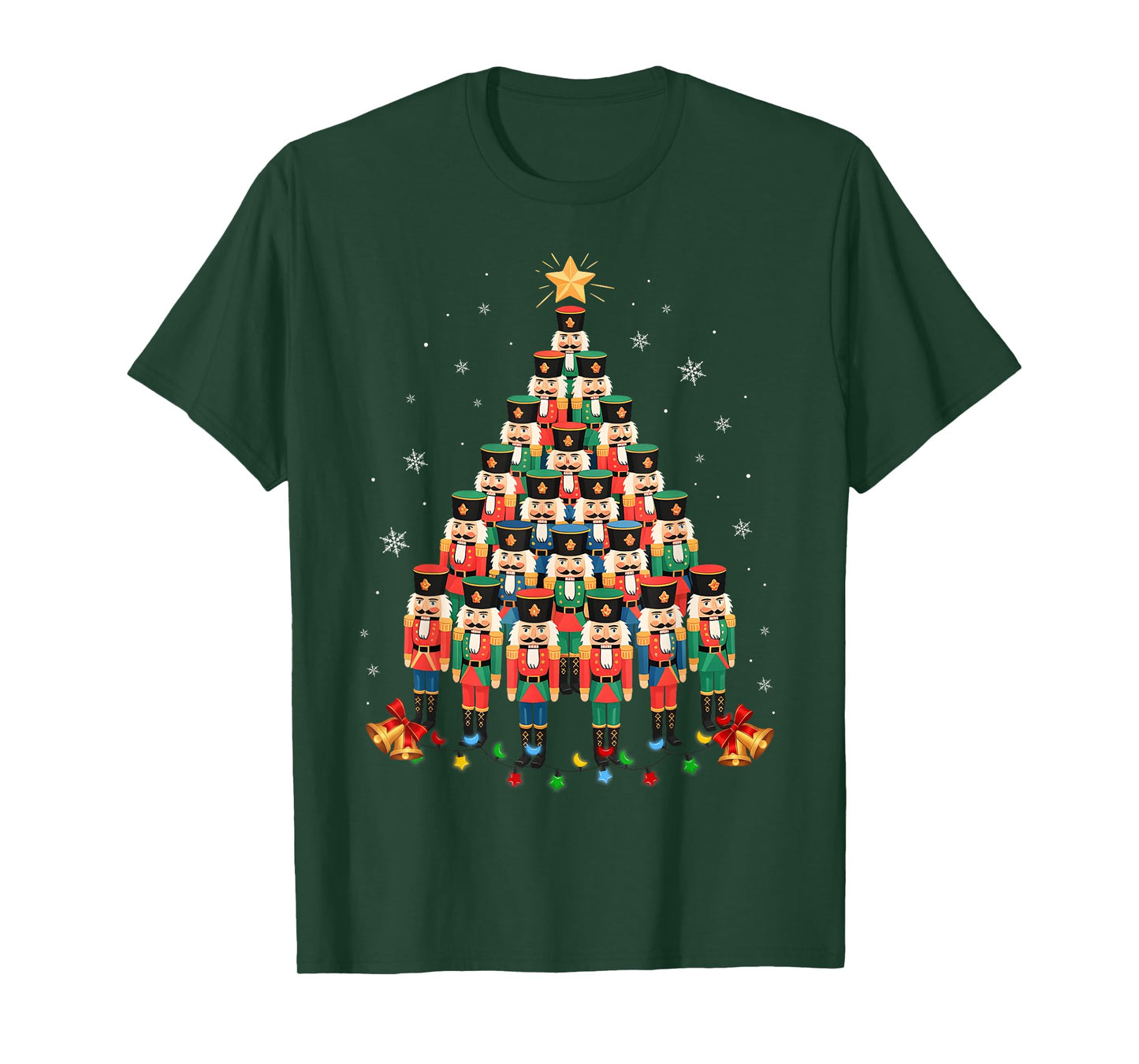 Funny Nutcracker Christmas Tree 2025 Xmas Men Women Kid T-Shirt