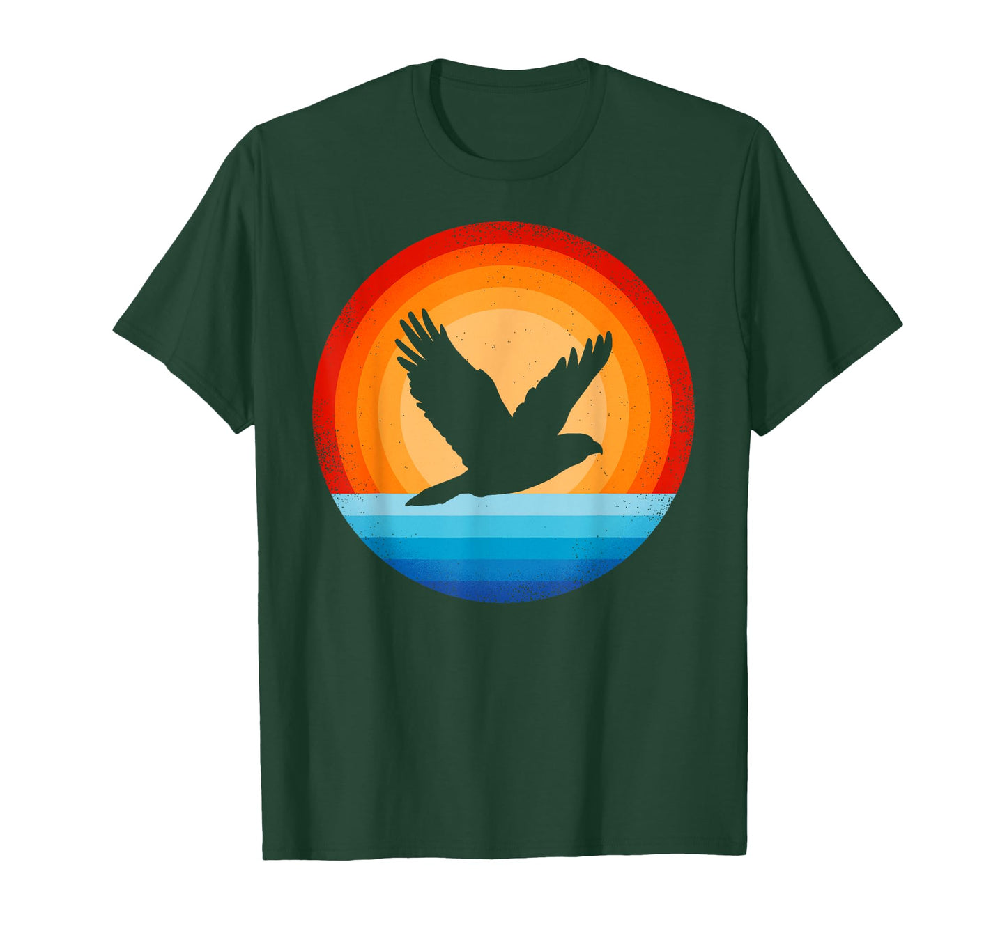 Hawk Retro Vintage 60s 70s Sunset Bird Lovers Men Women T-Shirt