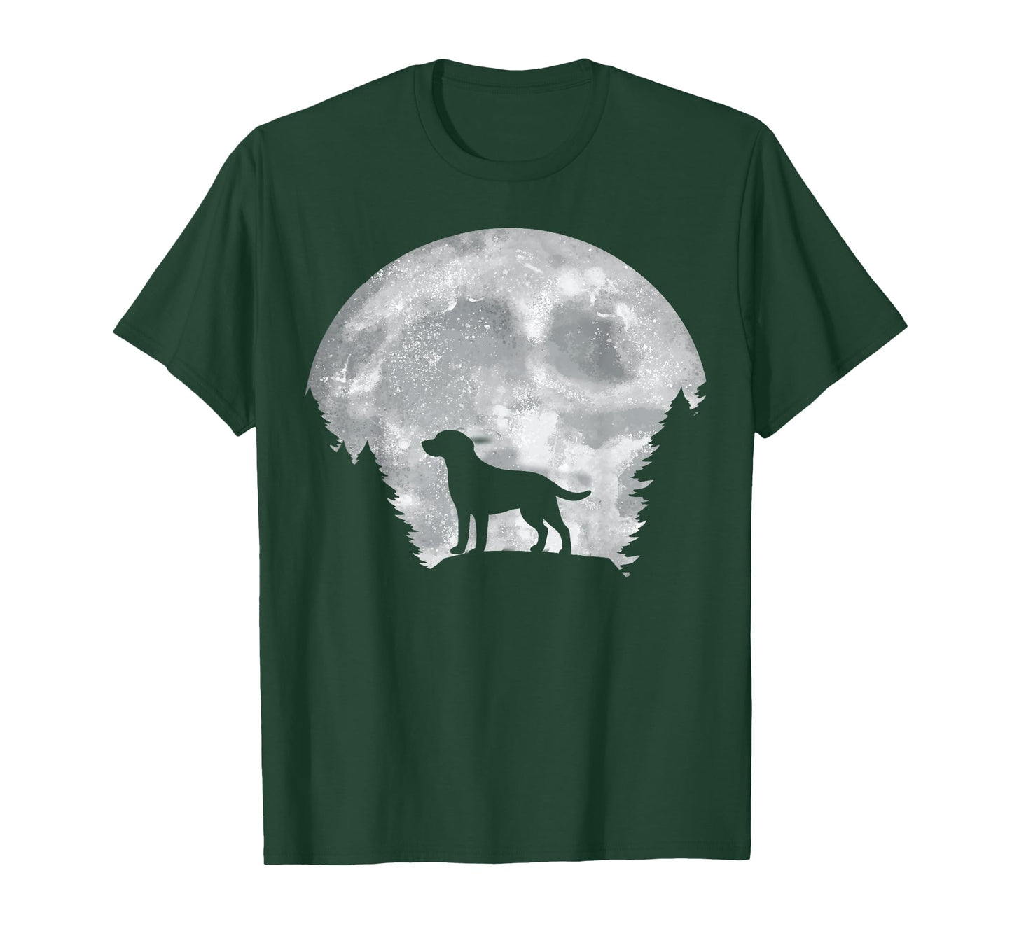 Labrador Retriever Dog at Moon Nature Lovers Halloween T-Shirt