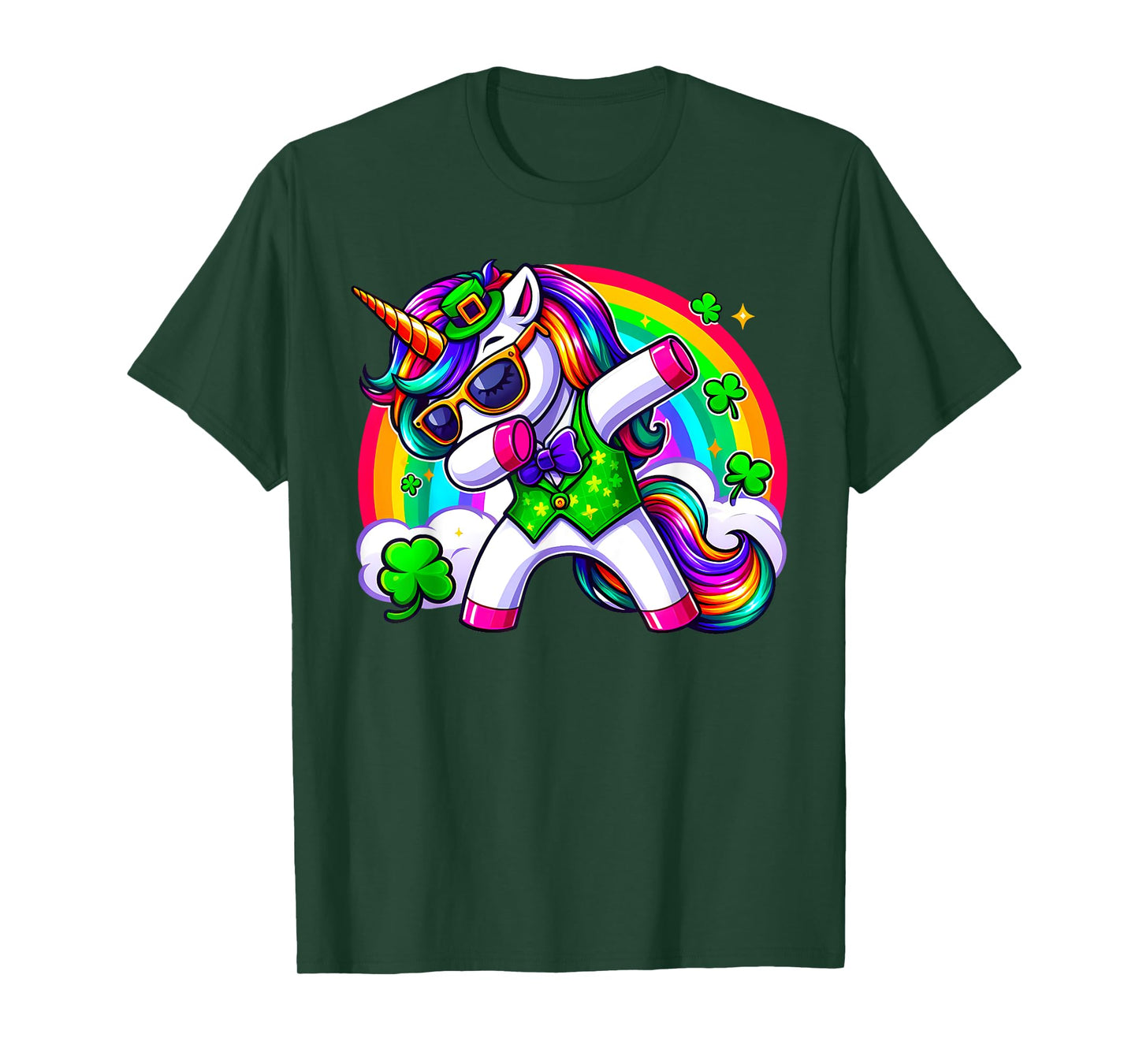 Lepricorn Dab Dancing St Patricks Day Irish Dabbing Unicorn T-Shirt