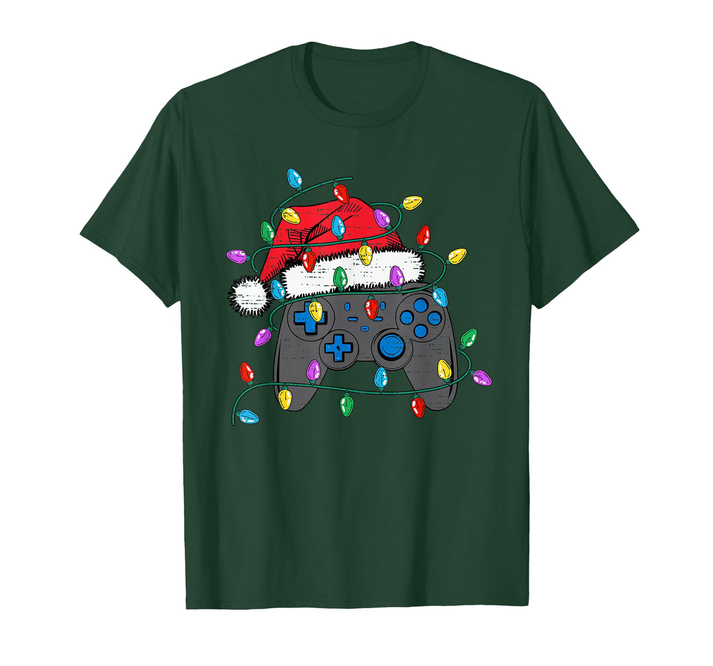 Christmas Video Game Controller Hat Santa Gamer Boy Teen Kid T-Shirt