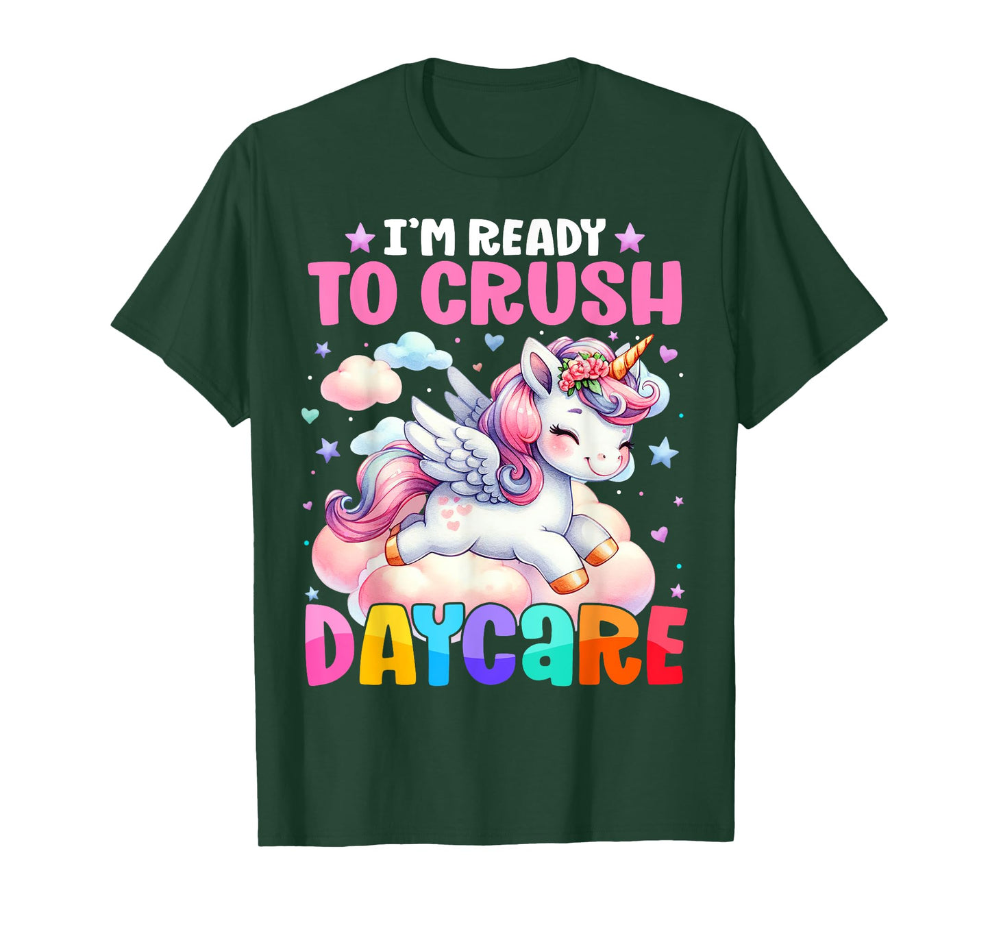 Kids Ready To Crush Daycare Unicorn Lover Back to School T-Shirt