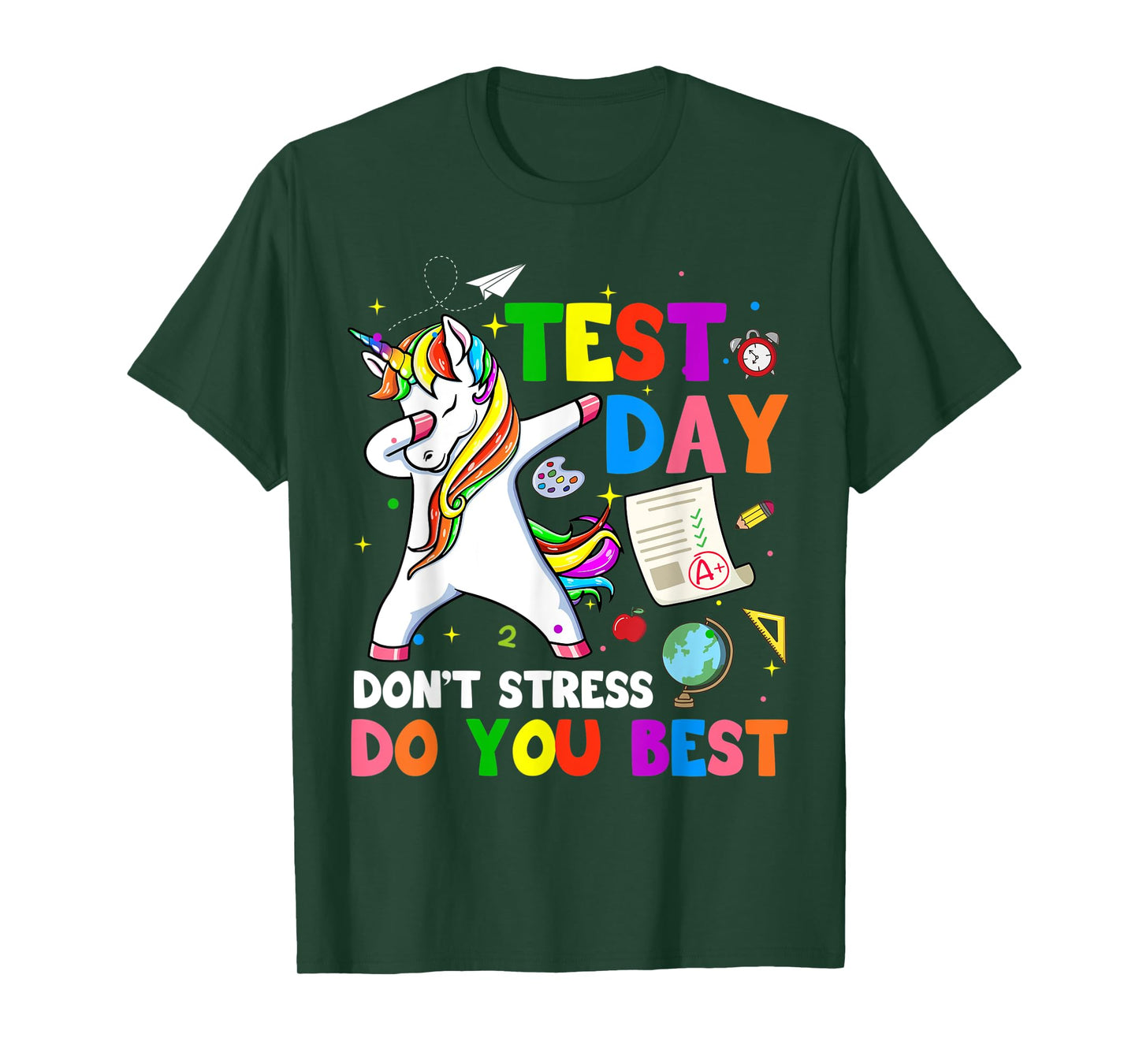 I'm Ready To Crush Test Day Unicorn Dabbing Testing Day T-Shirt